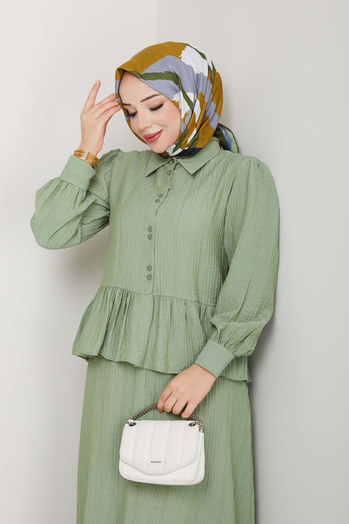 ADELYA FIRFIRLI ETEKLİ TAKIM-YEŞİL