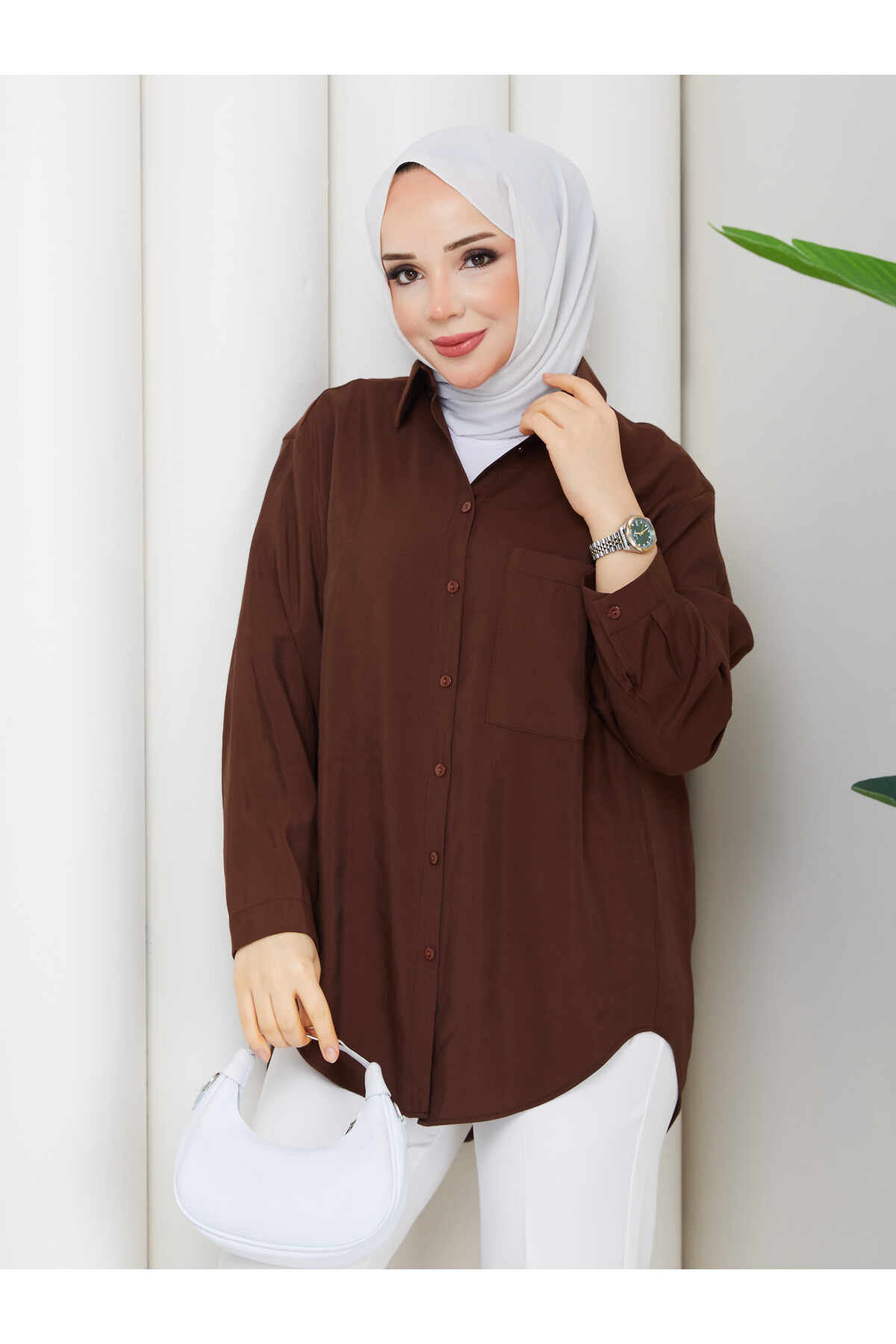 ALEX TEK CEP GÖMLEK - ACI KAHVE