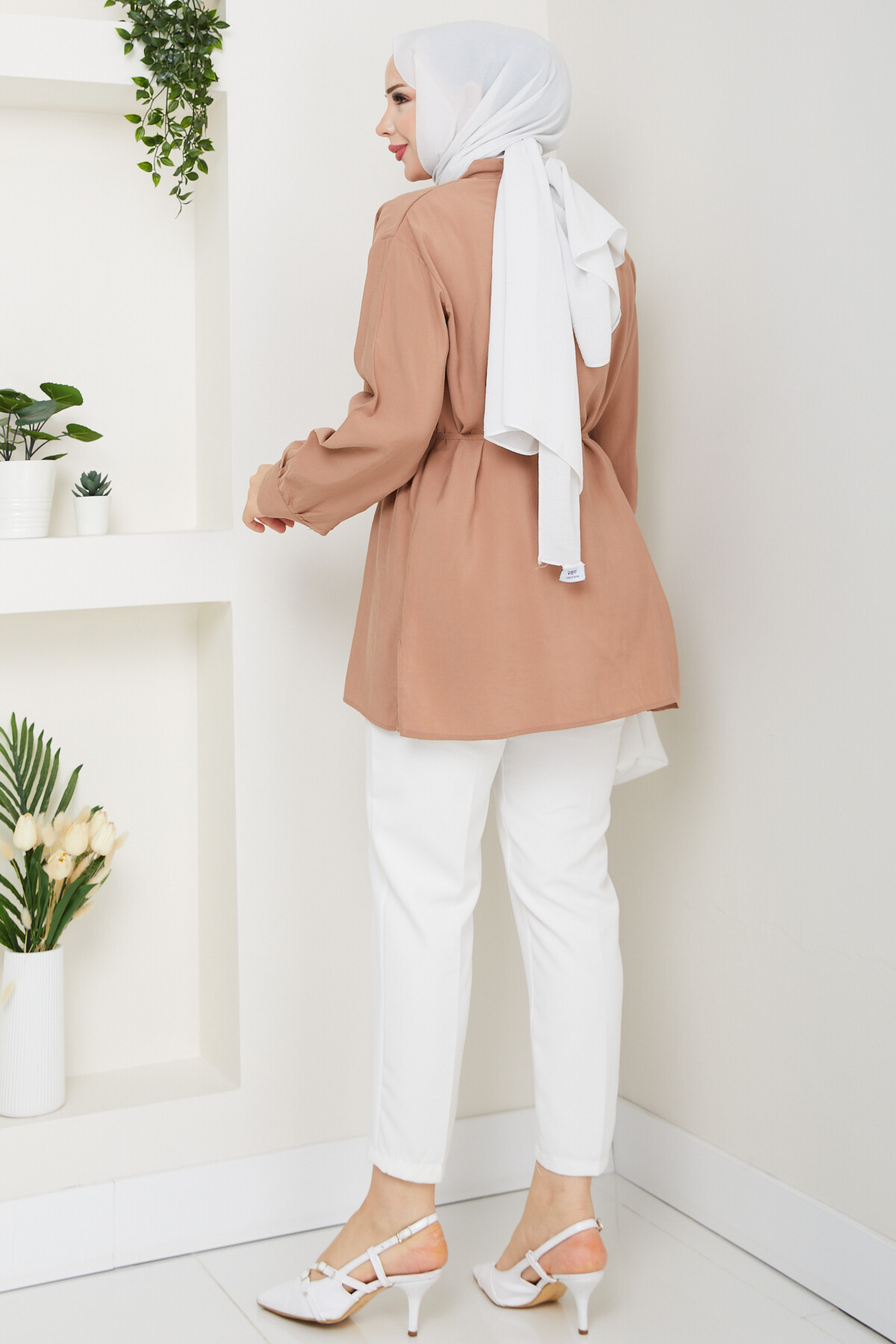 BOLEROLU GÖMLEK-KAHVE