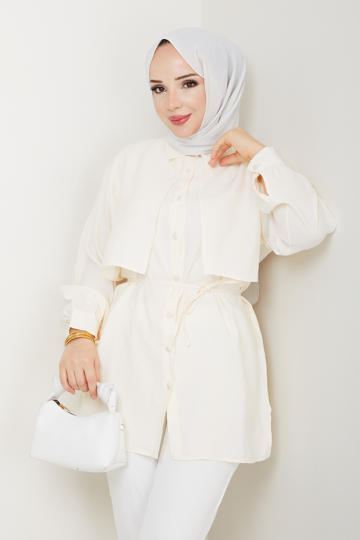 BOLEROLU GÖMLEK-KREM