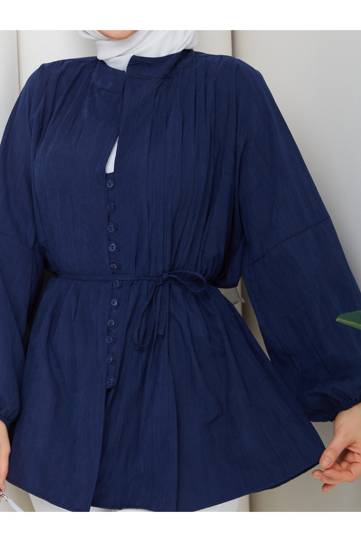 ÇİLEK NERVÜRLÜ GÖMLEK - LACİVERT