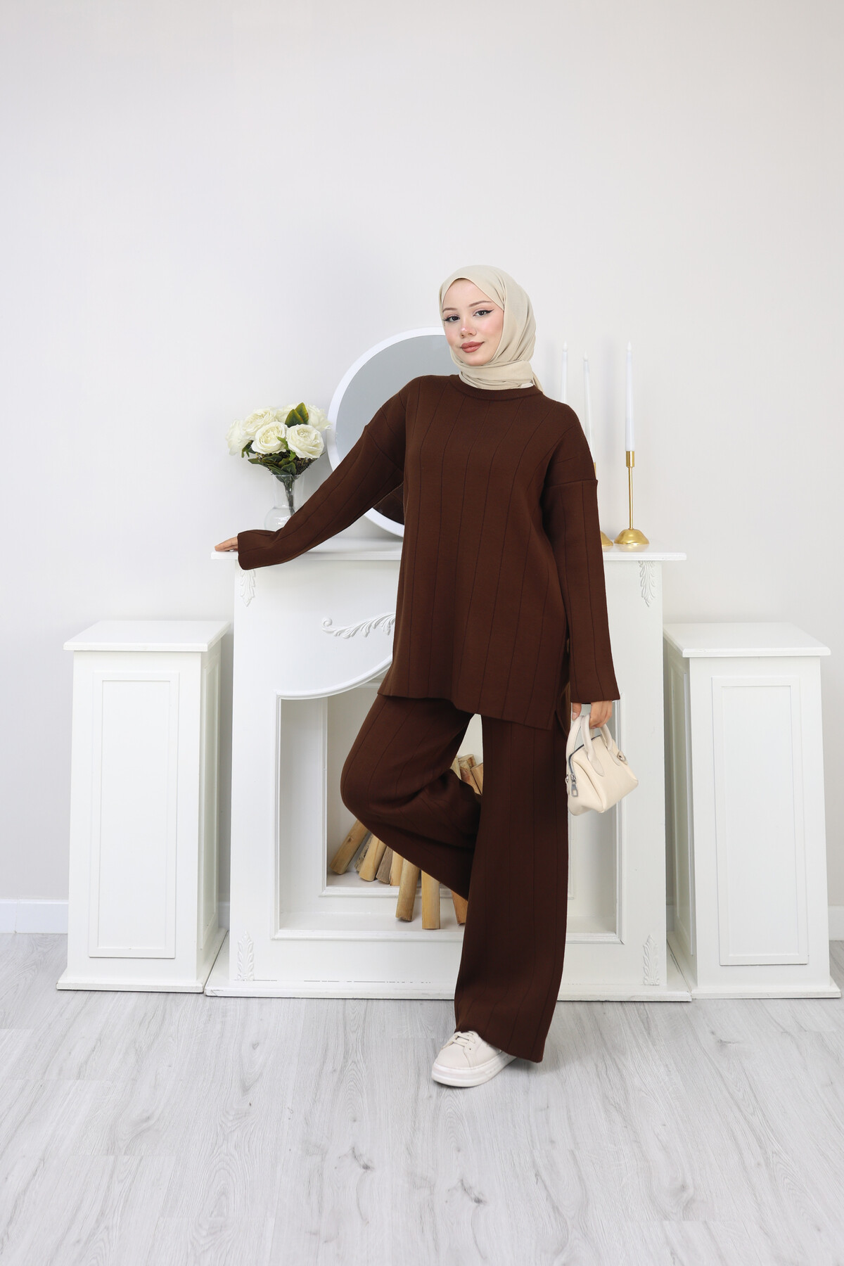 KALIN FİTİLLİ TRİKO  TAKIM -ACI KAHVE