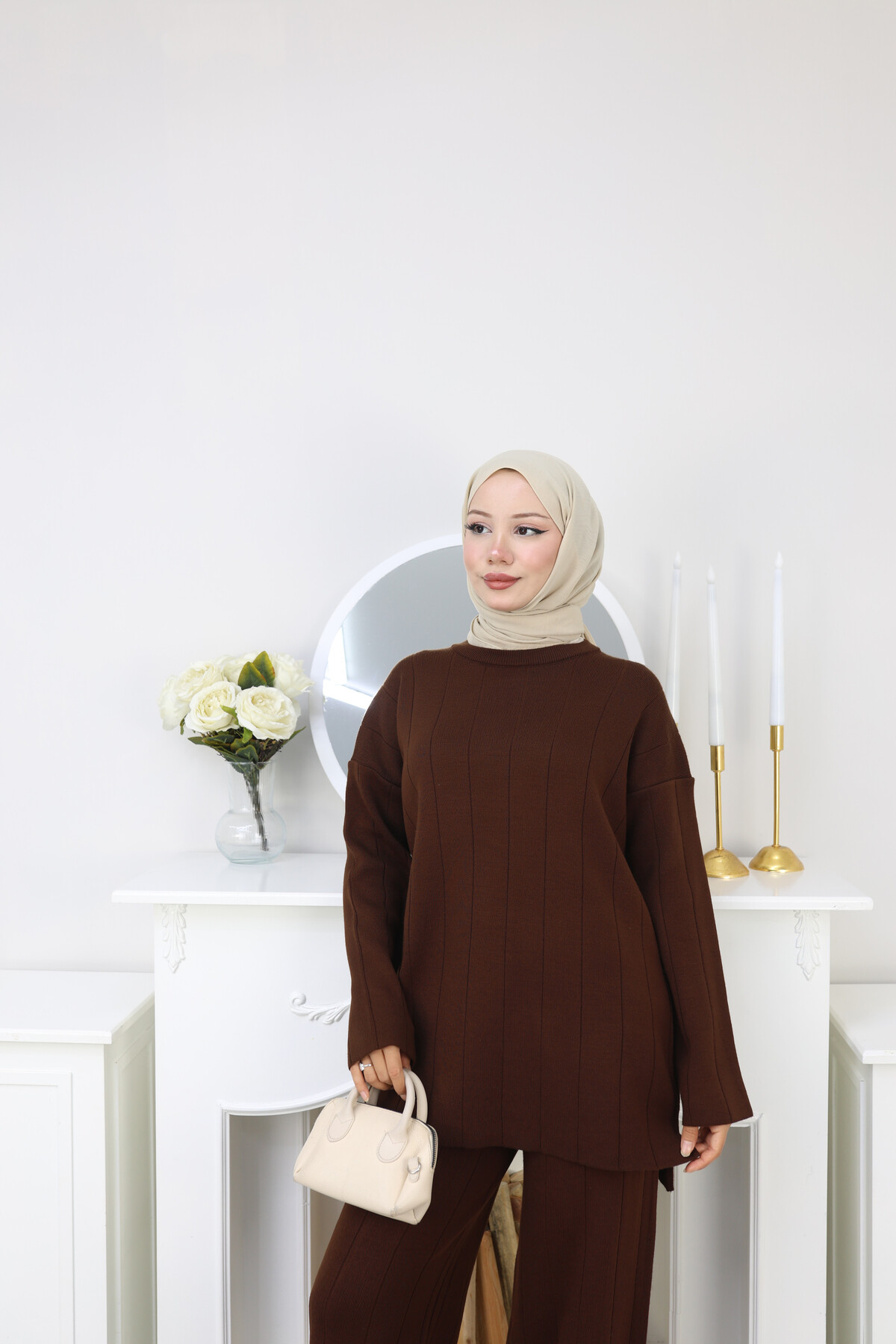 KALIN FİTİLLİ TRİKO  TAKIM -ACI KAHVE