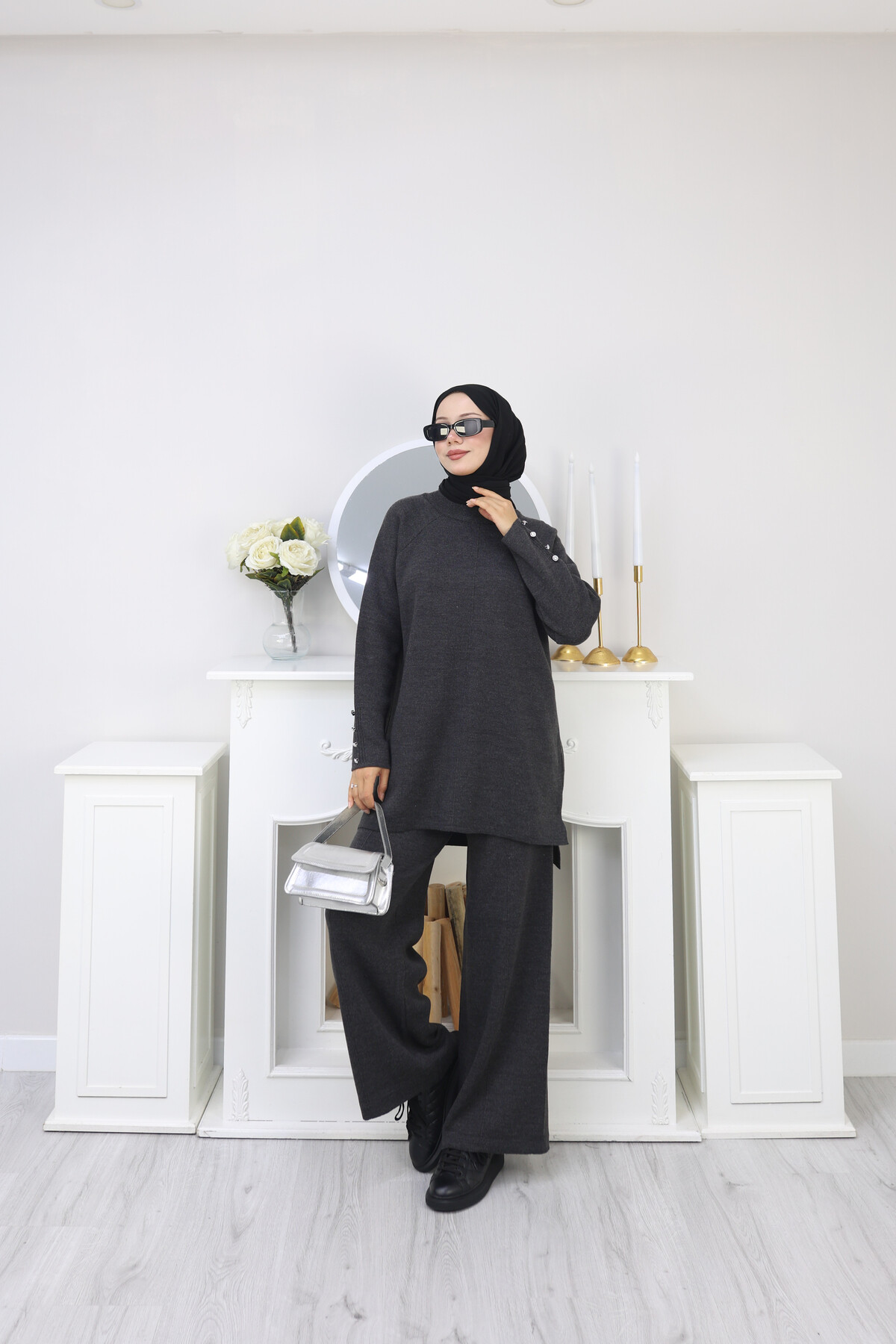 ÇIMALI TRİKO TAKIM-FÜME