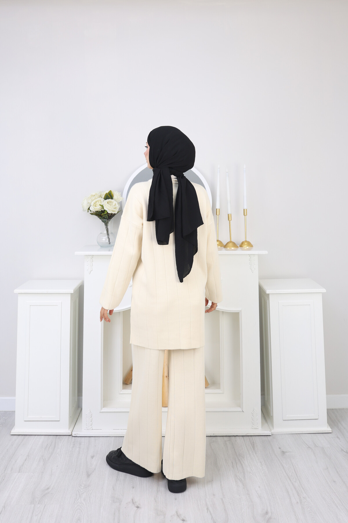 KALIN FİTİLLİ  TRİKO  TAKIM -KREM