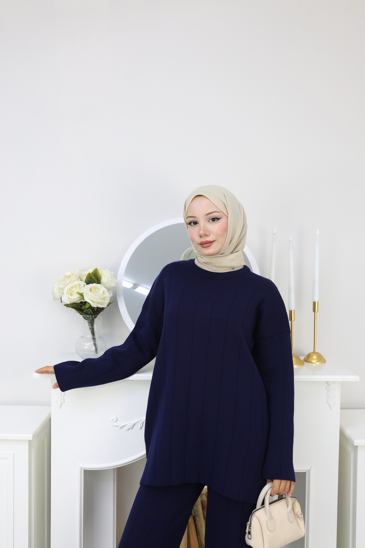 KALIN FİTİLLİ  TRİKO  TAKIM -LACİVERT