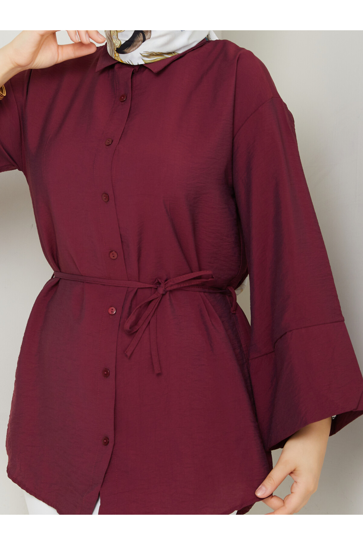 ÇZG LİLYUM GÖMLEK-BORDO
