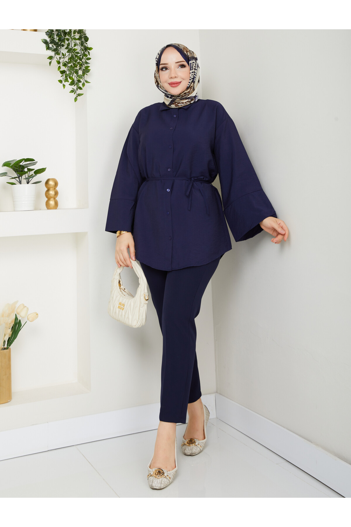 ÇZG LİLYUM GÖMLEK-LACİVERT