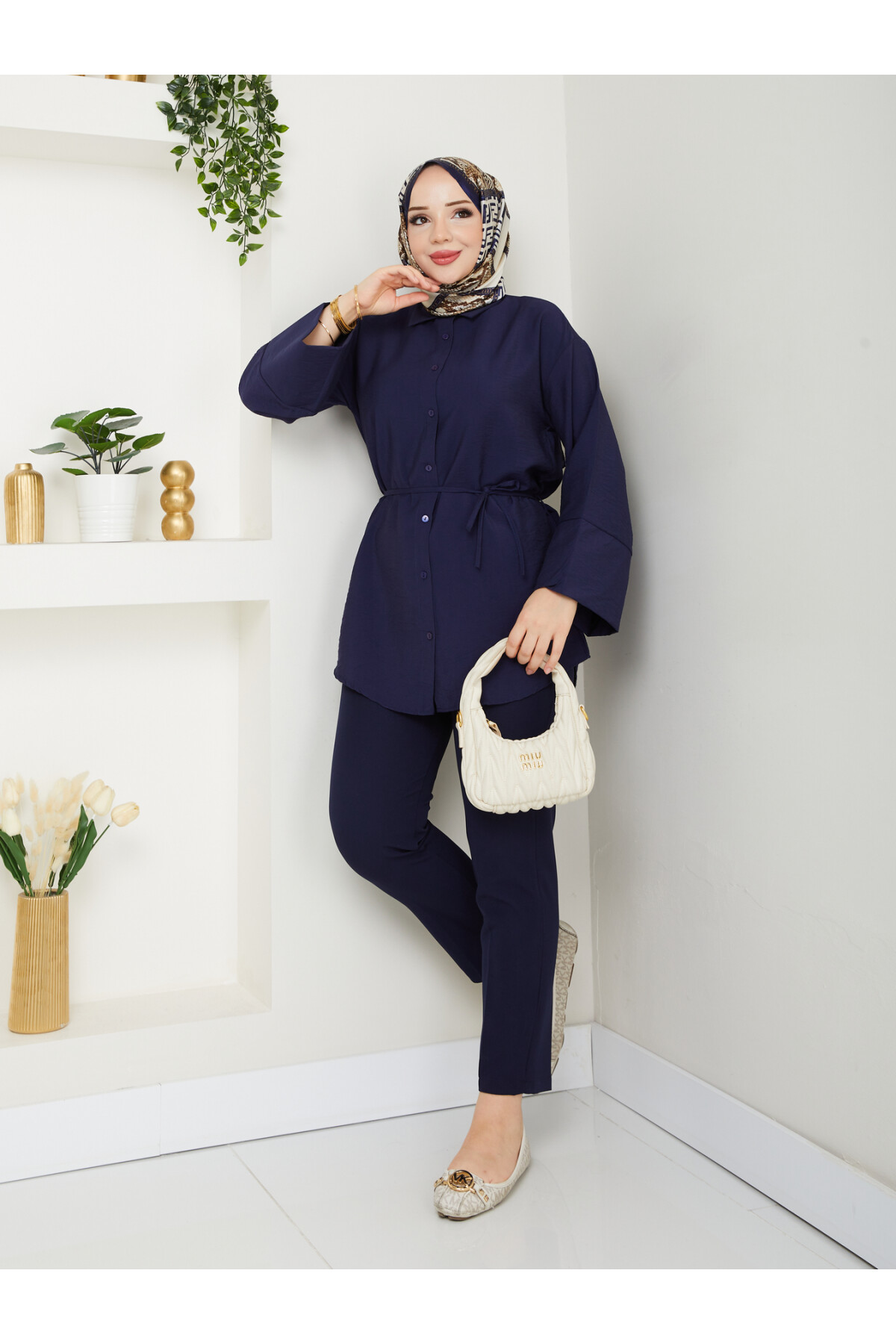 ÇZG LİLYUM GÖMLEK-LACİVERT