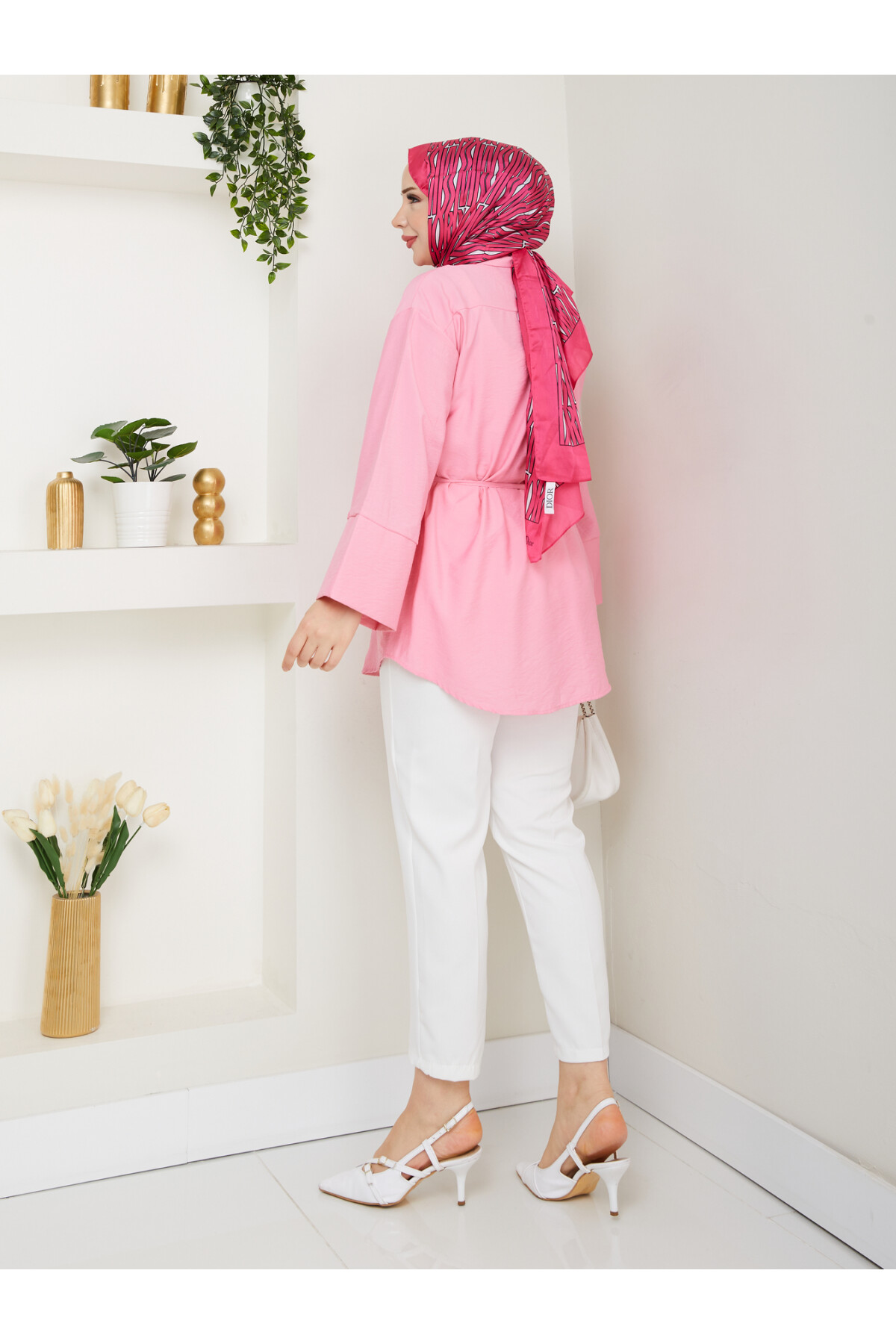 ÇZG LİLYUM GÖMLEK-PEMBE