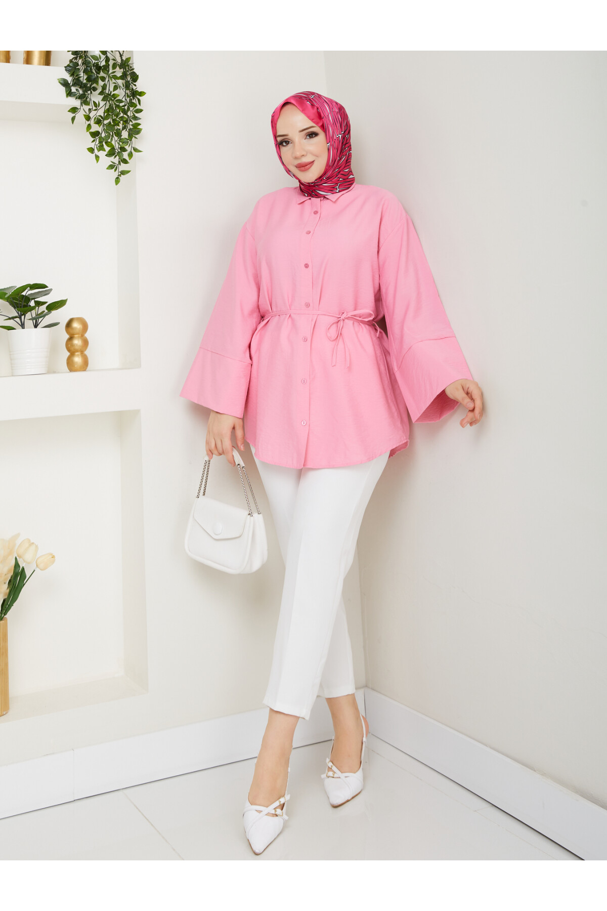 ÇZG LİLYUM GÖMLEK-PEMBE