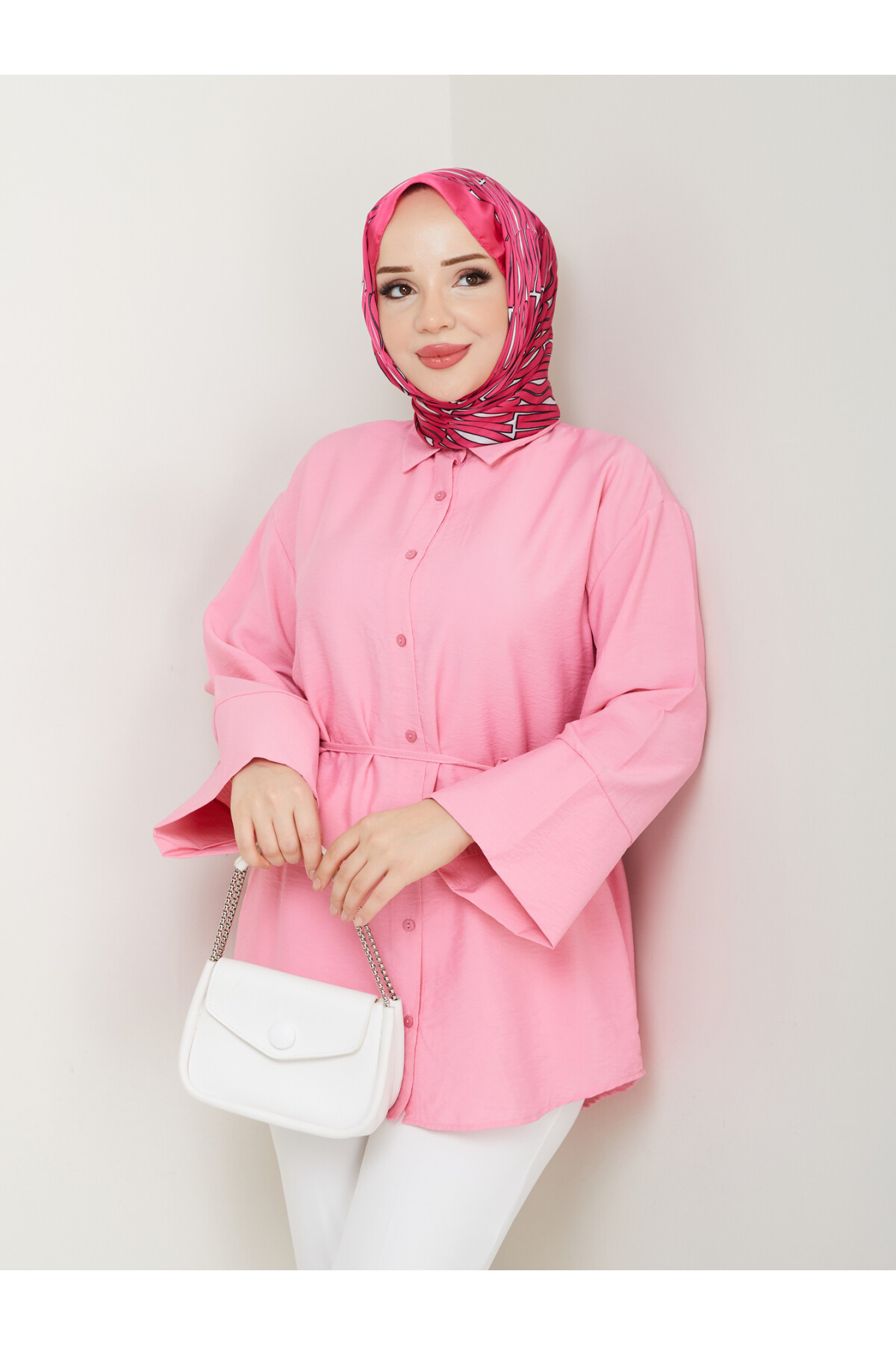 ÇZG LİLYUM GÖMLEK-PEMBE