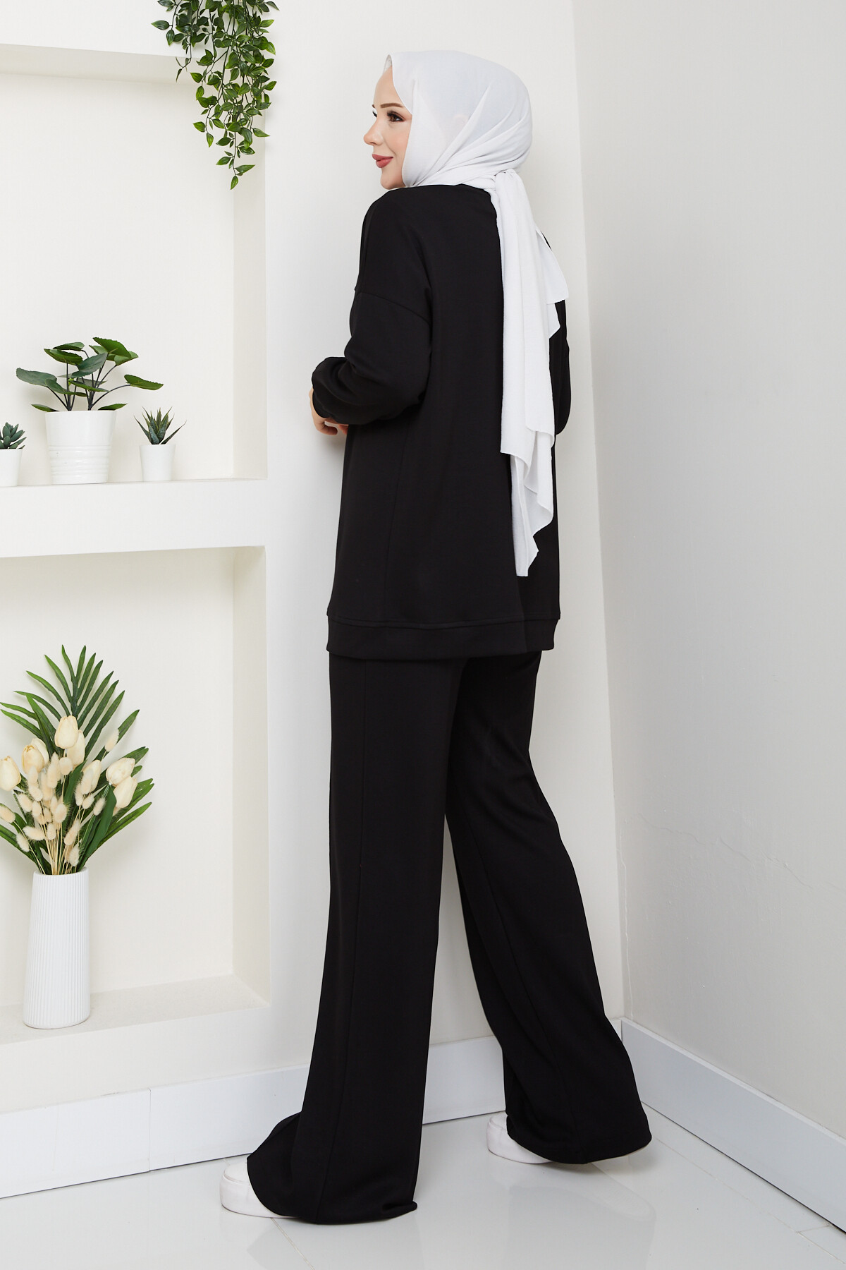 Fermuarlı Hırka Takımı Siyah