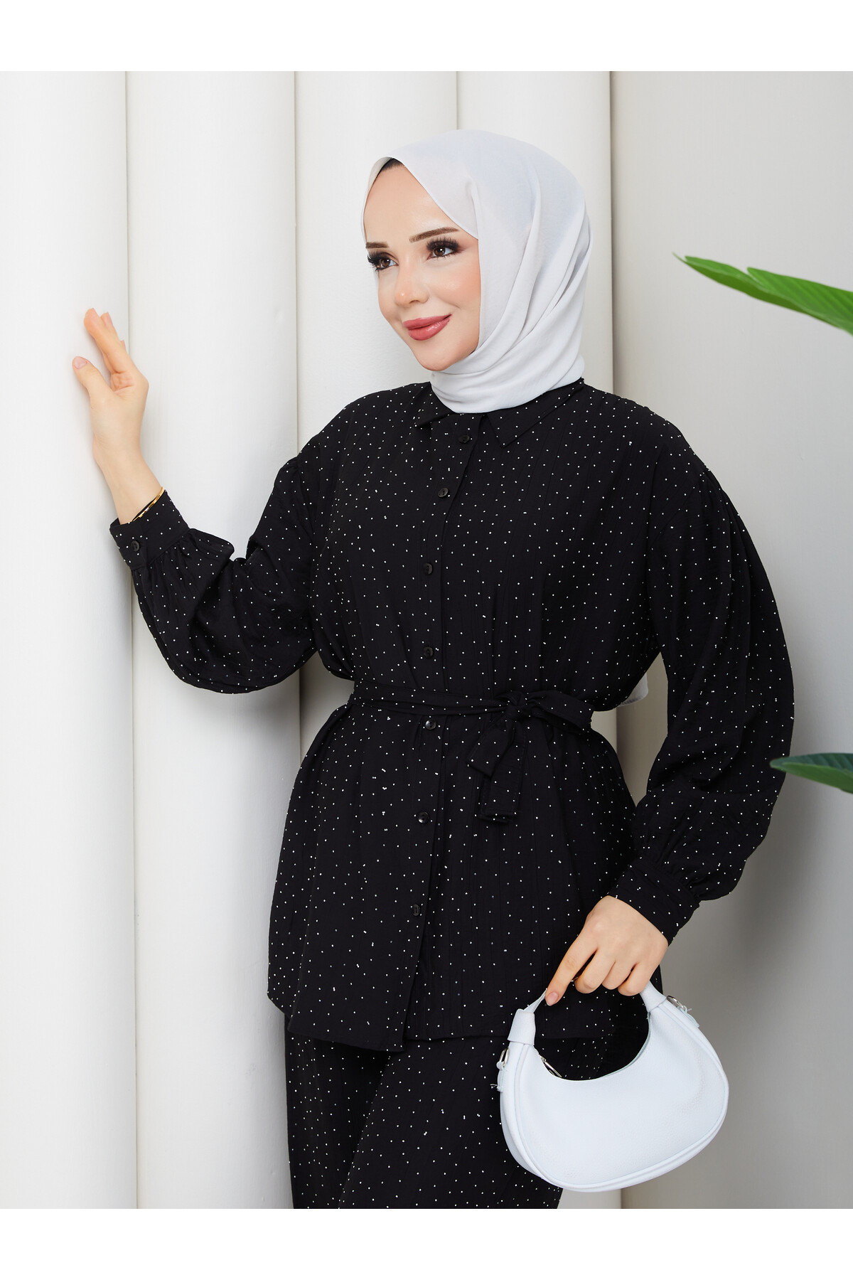 FULL SERPME TAŞLI TAKIM - SİYAH