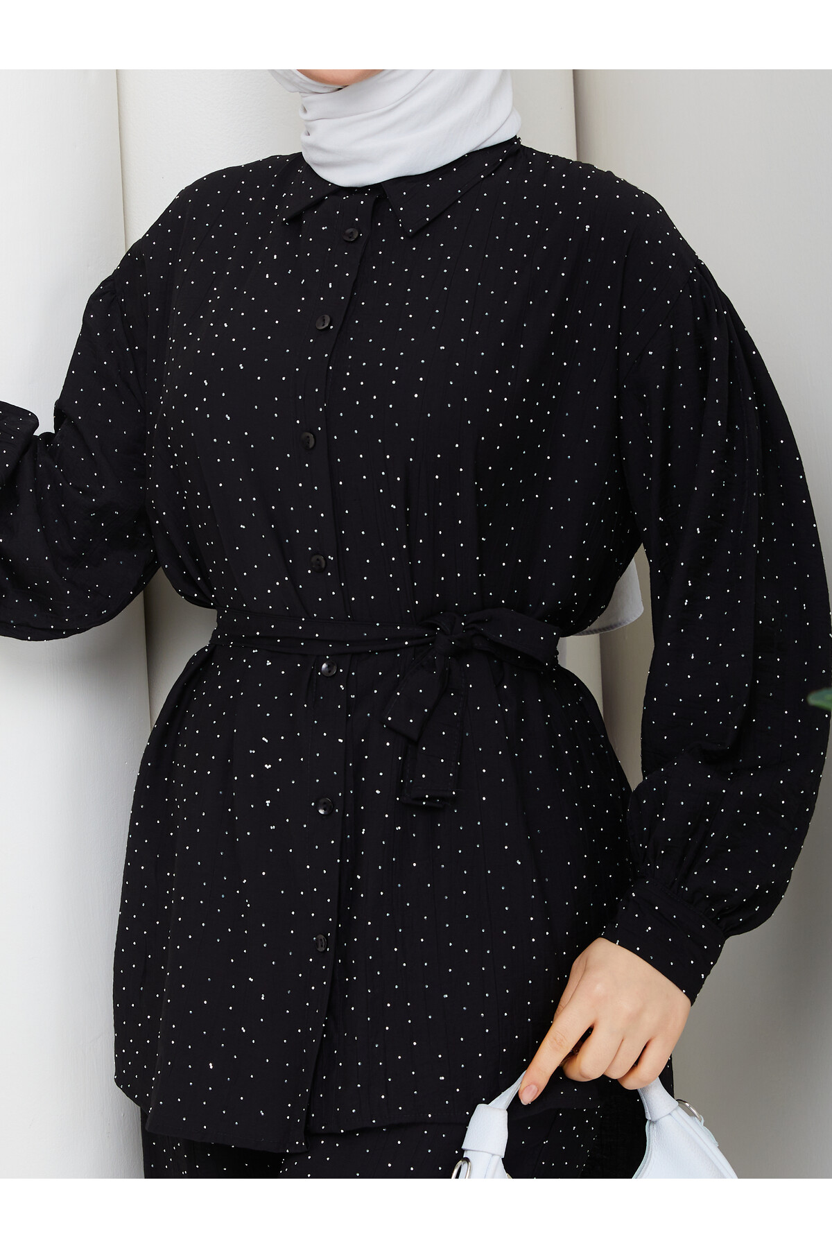 FULL SERPME TAŞLI TAKIM - SİYAH