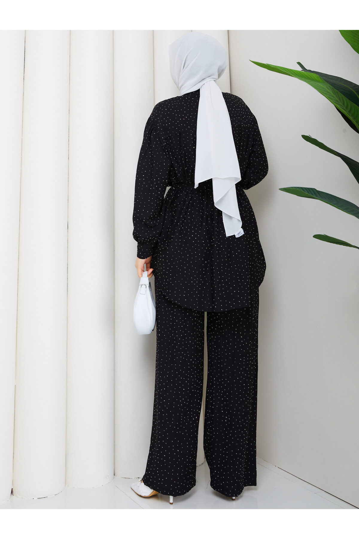 FULL SERPME TAŞLI TAKIM - SİYAH