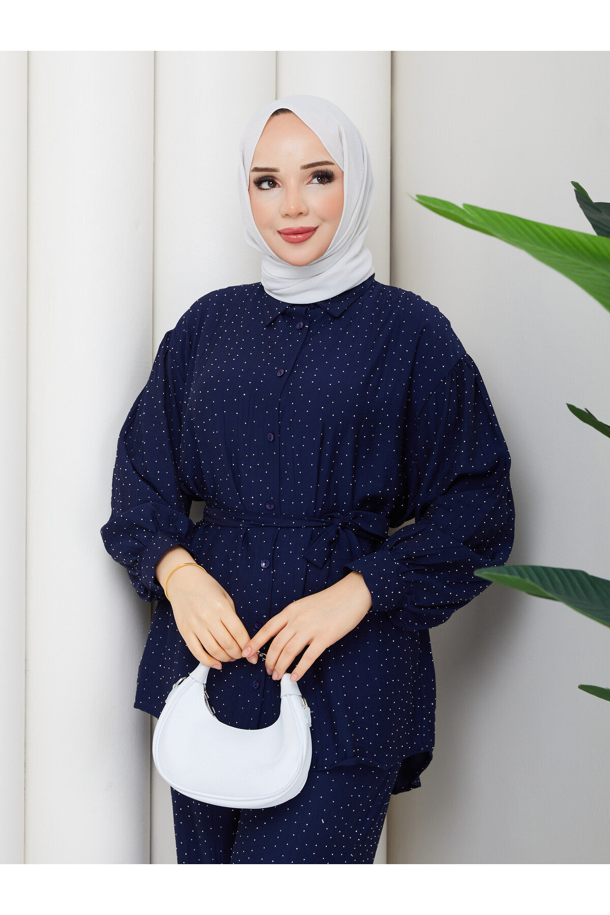 FULL SERPME TAŞLI TAKIM - LACİVERT