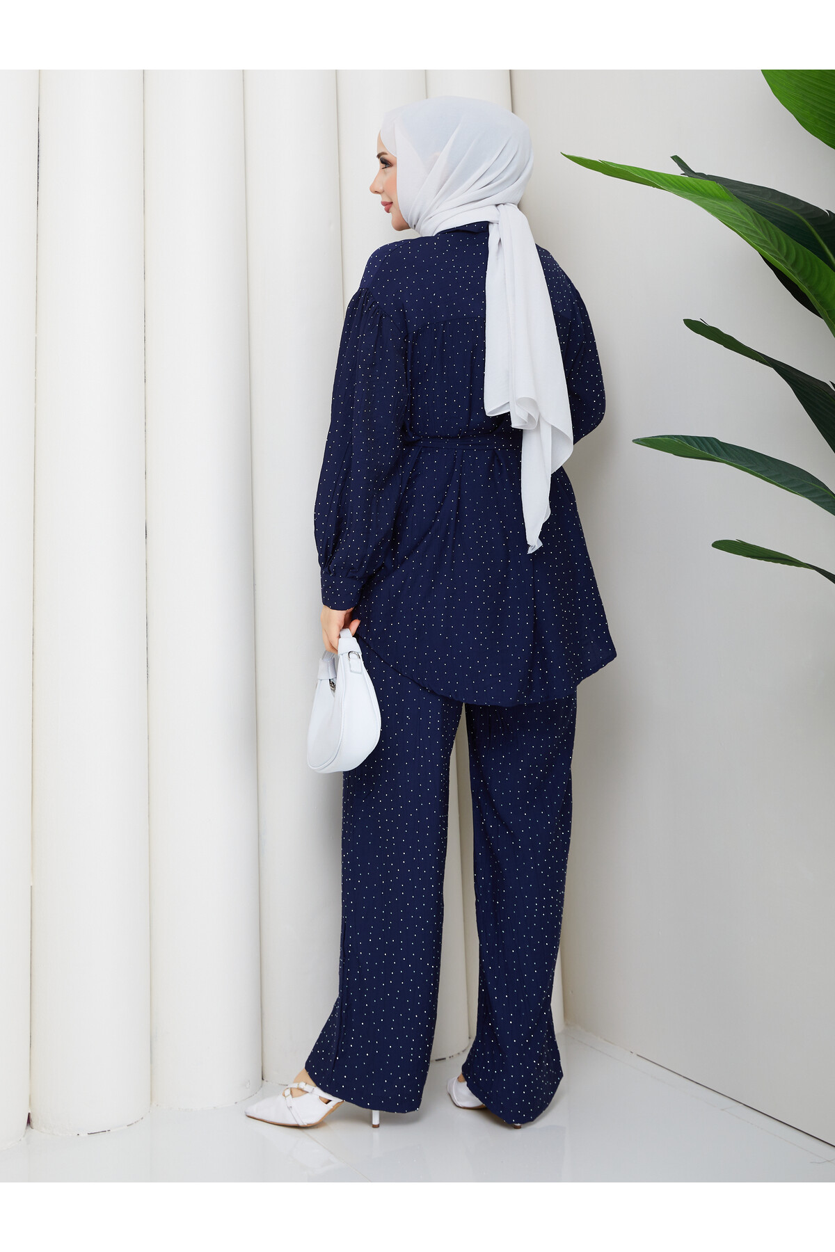 FULL SERPME TAŞLI TAKIM - LACİVERT