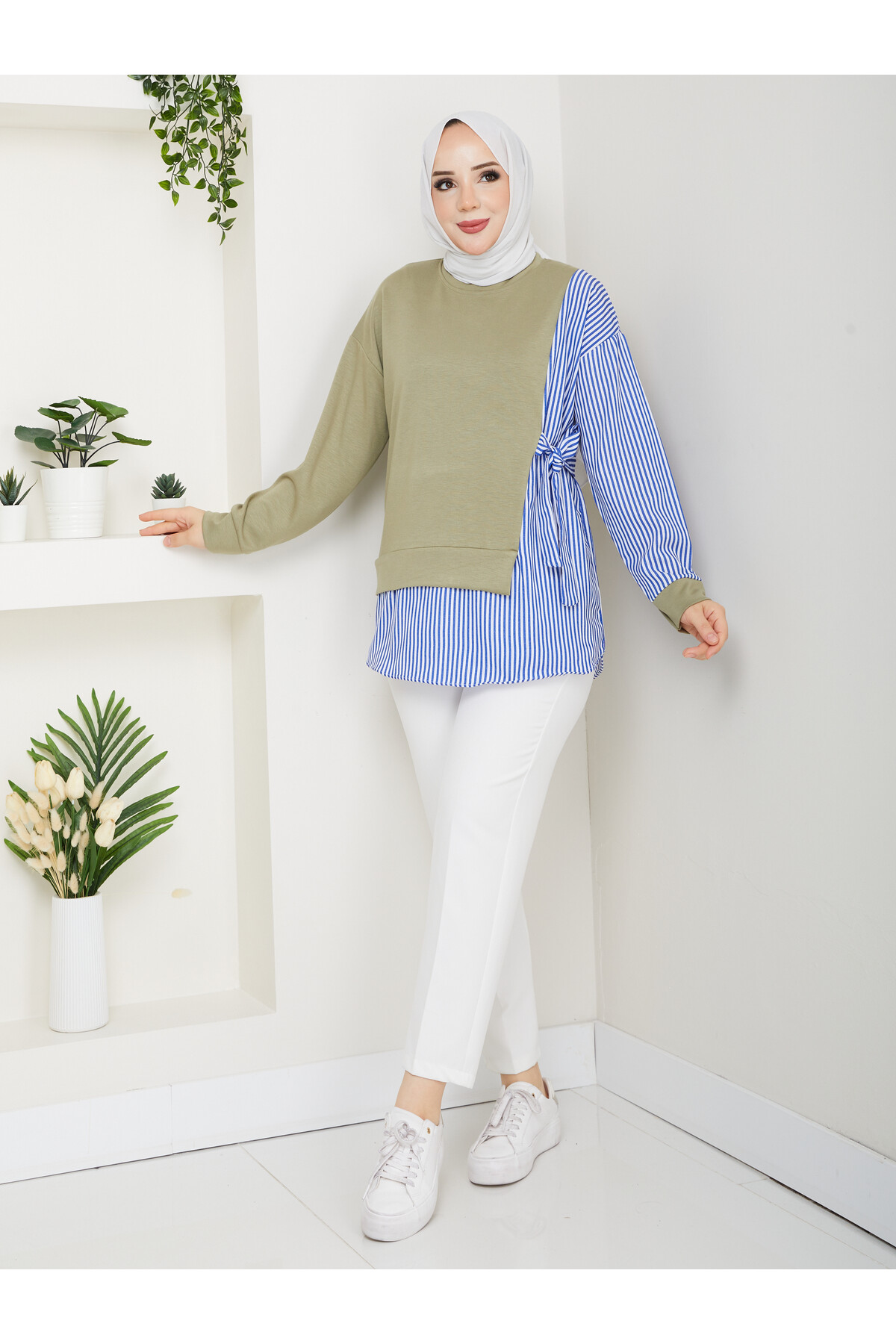 GARNİLİ BAĞLAMALI TUNİK- HAKİ