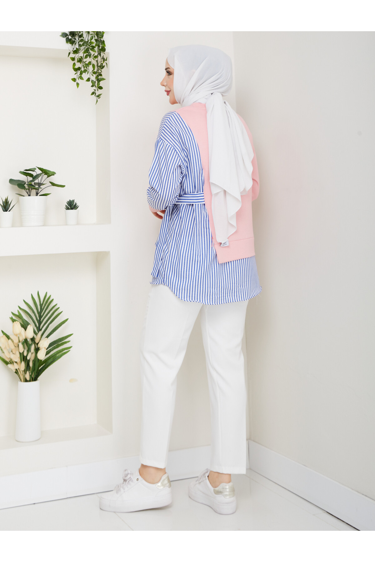 GARNİLİ BAĞLAMALI TUNİK-PEMBE