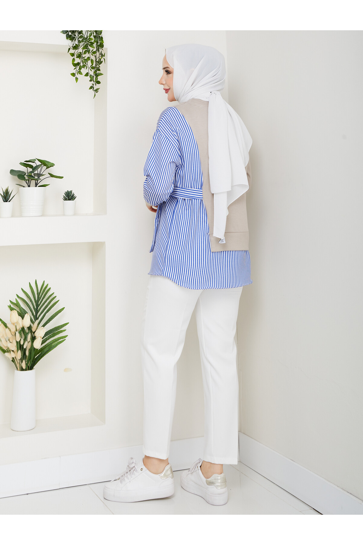 GARNİLİ BAĞLAMALI TUNİK- TAŞ