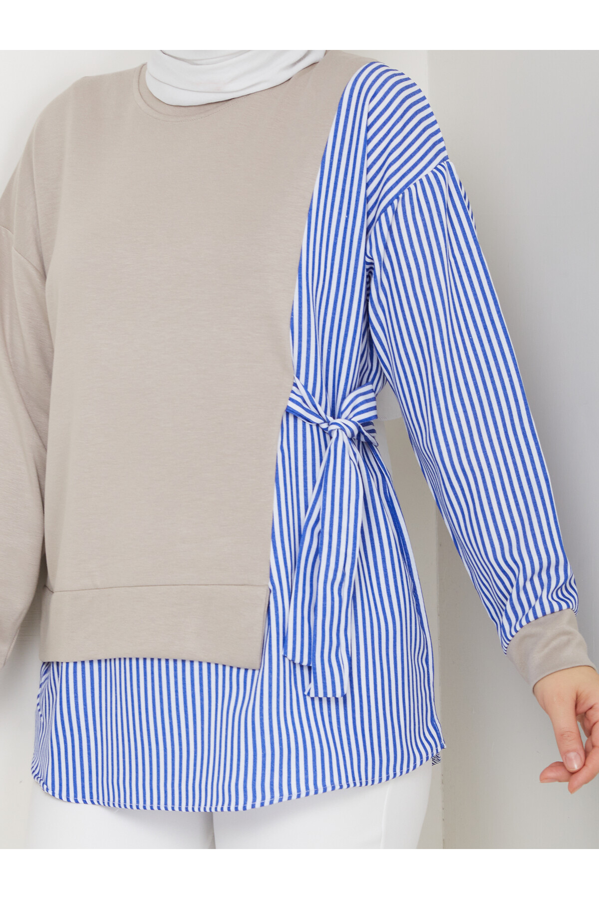 GARNİLİ BAĞLAMALI TUNİK- TAŞ