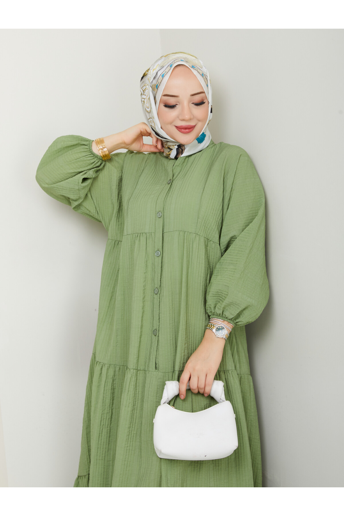 GOFRE ELBİSE-YEŞİL