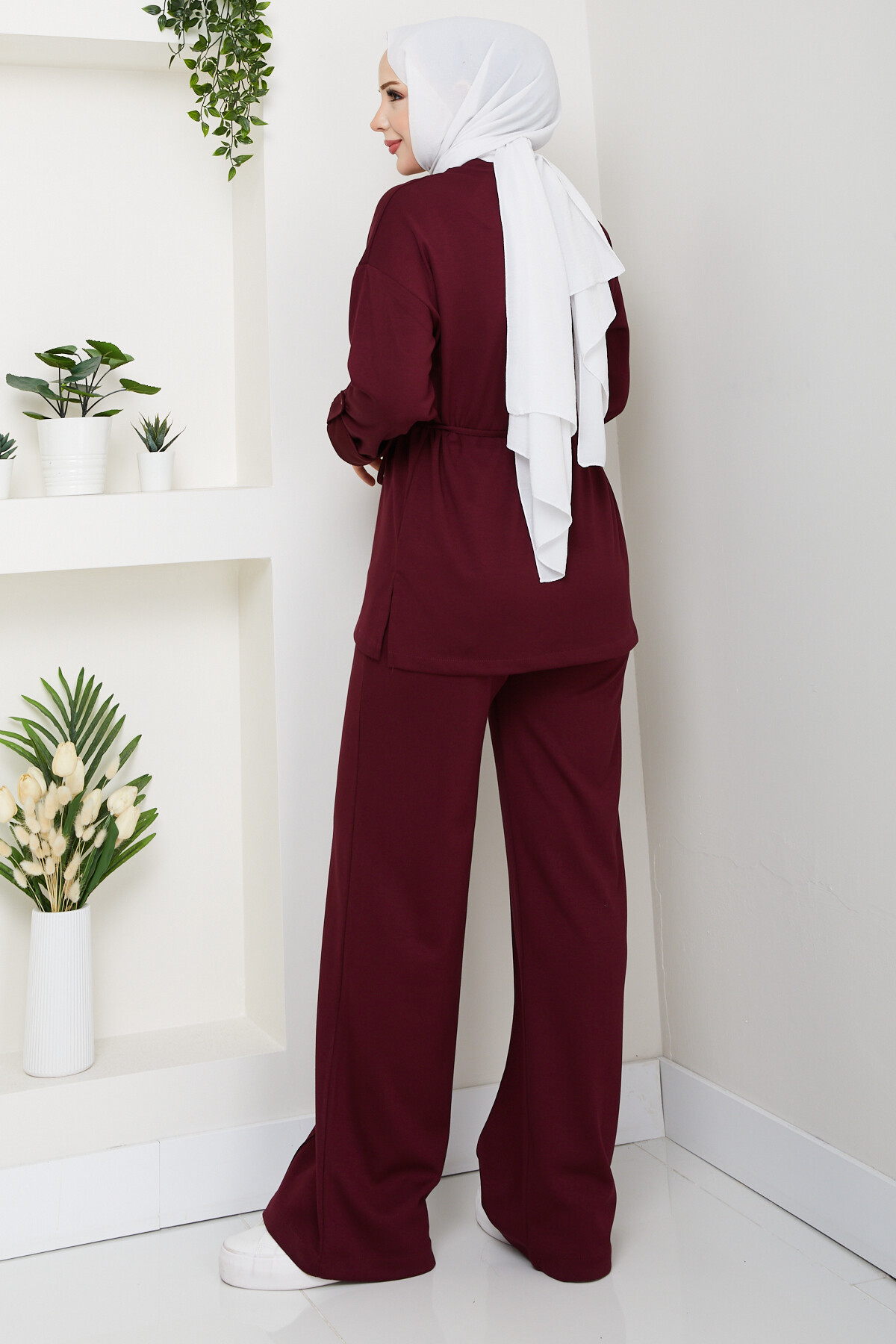 İp Bağlamalı Takım Bordo