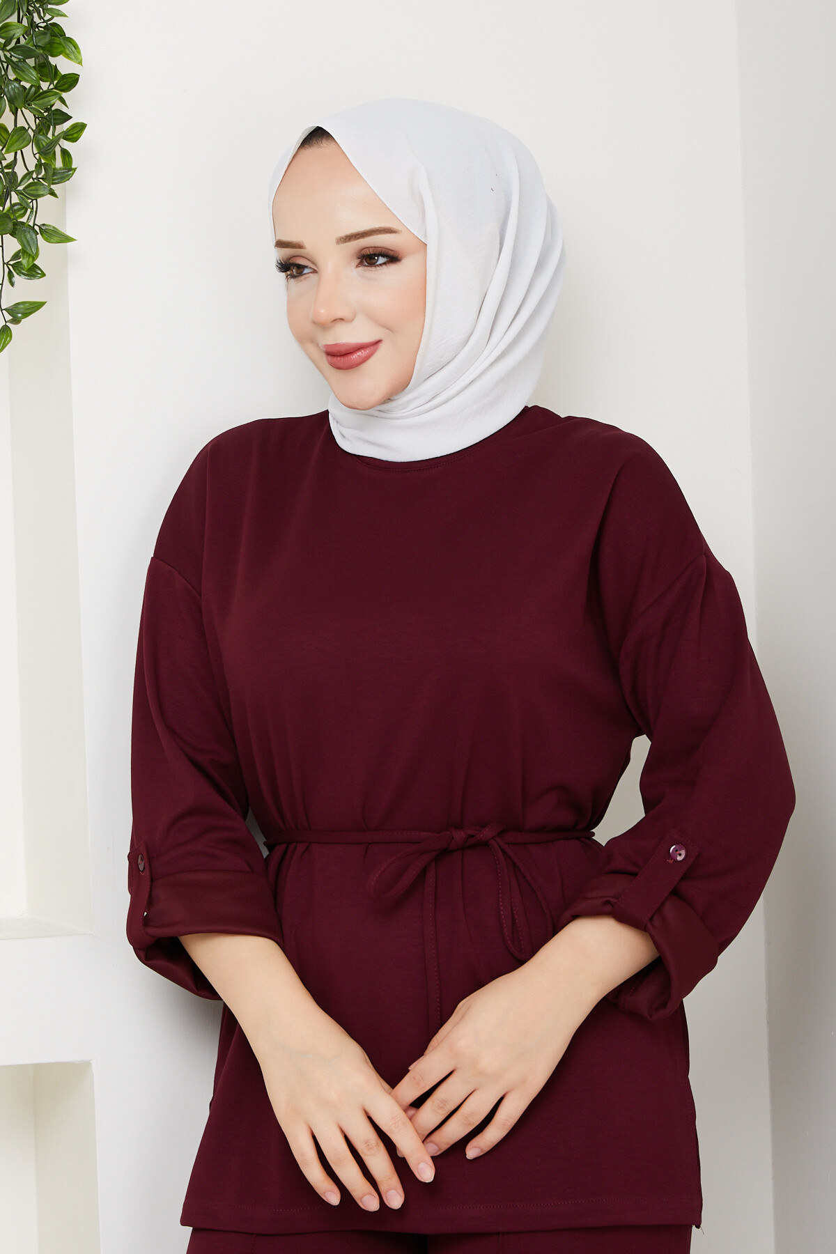 İp Bağlamalı Takım Bordo