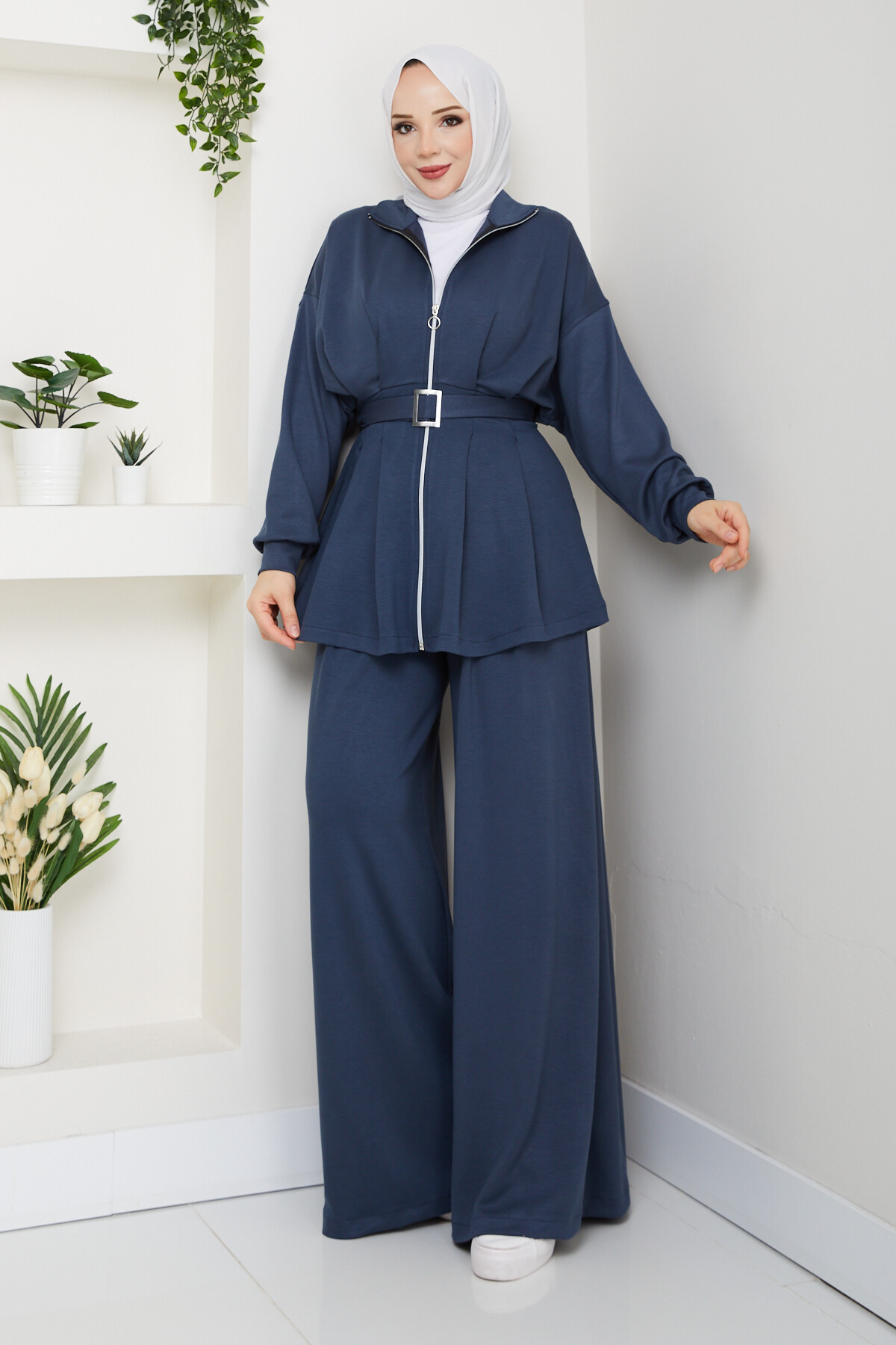 Kemerli Bol Paça Takım Antrasit