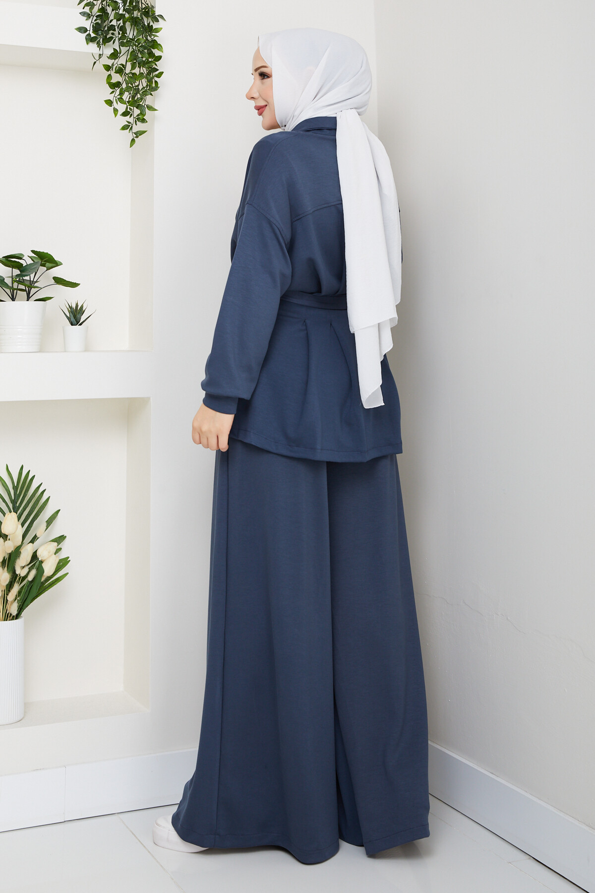 Kemerli Bol Paça Takım Antrasit