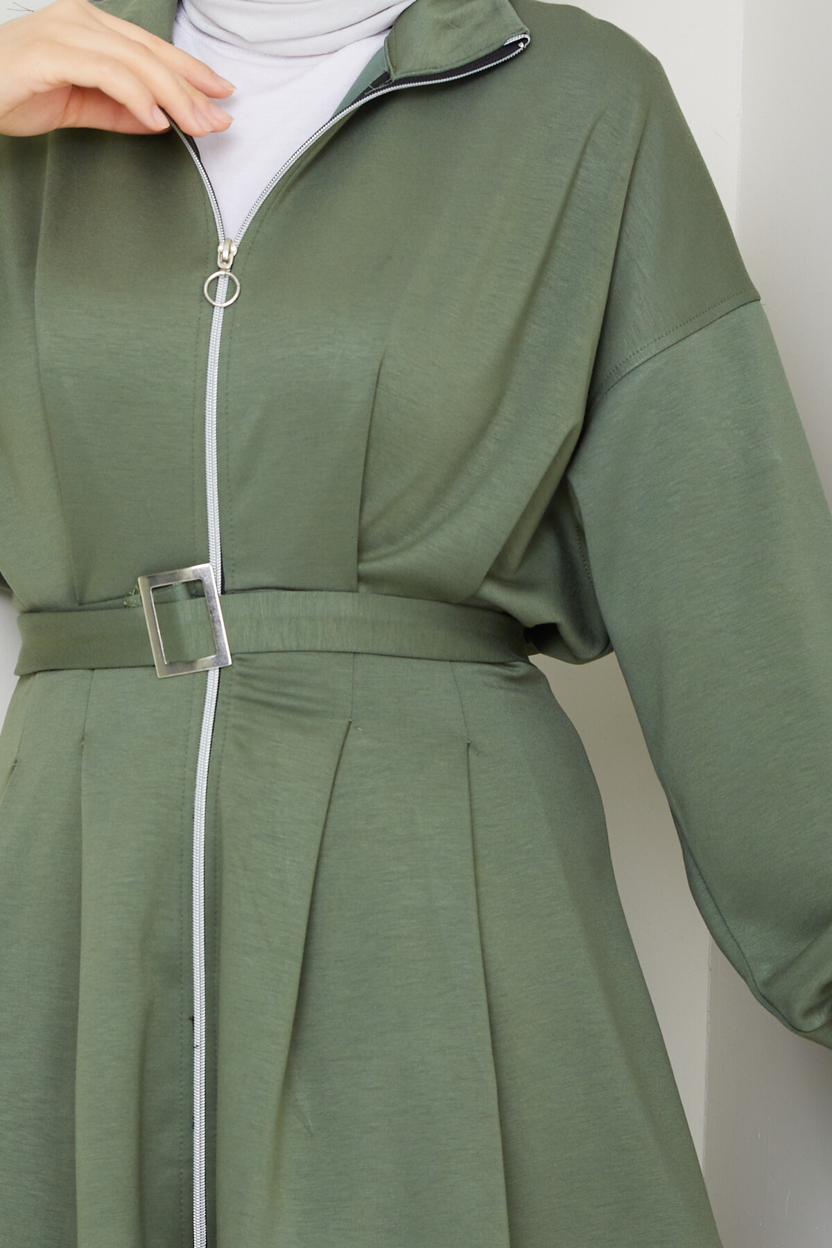 Kemerli Bol Paça Takım Yeşil