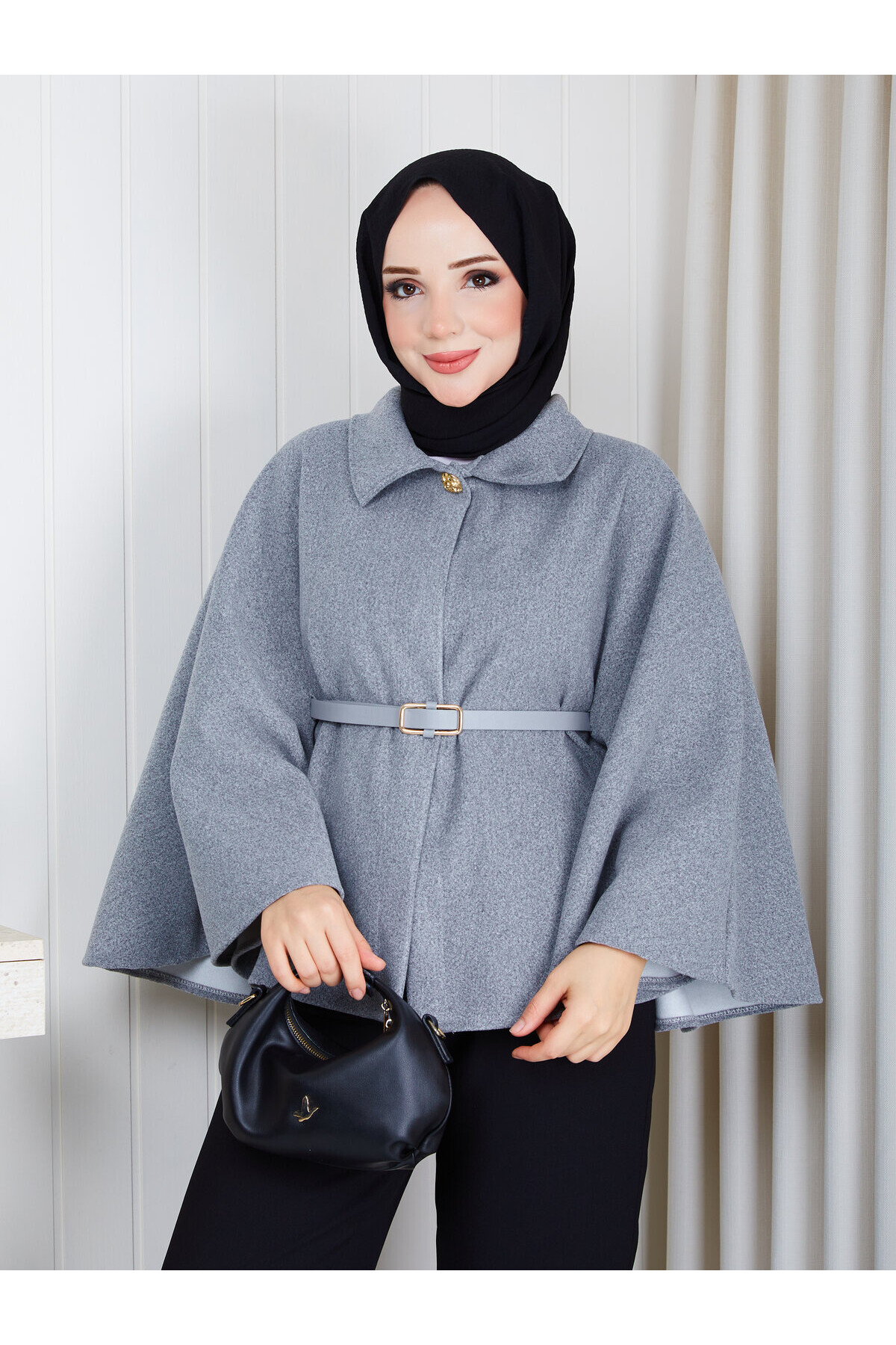 Kemerli Kaşe Panço – Gri