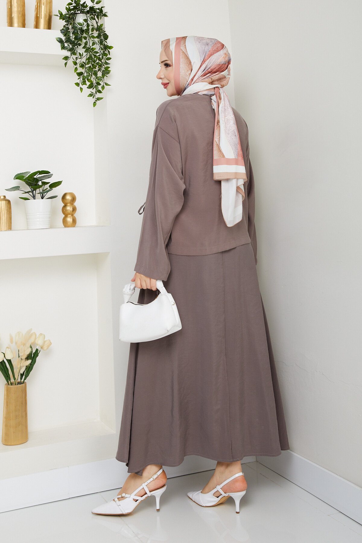 KİMONOLU ETEKLİ TAKIM-VİZON