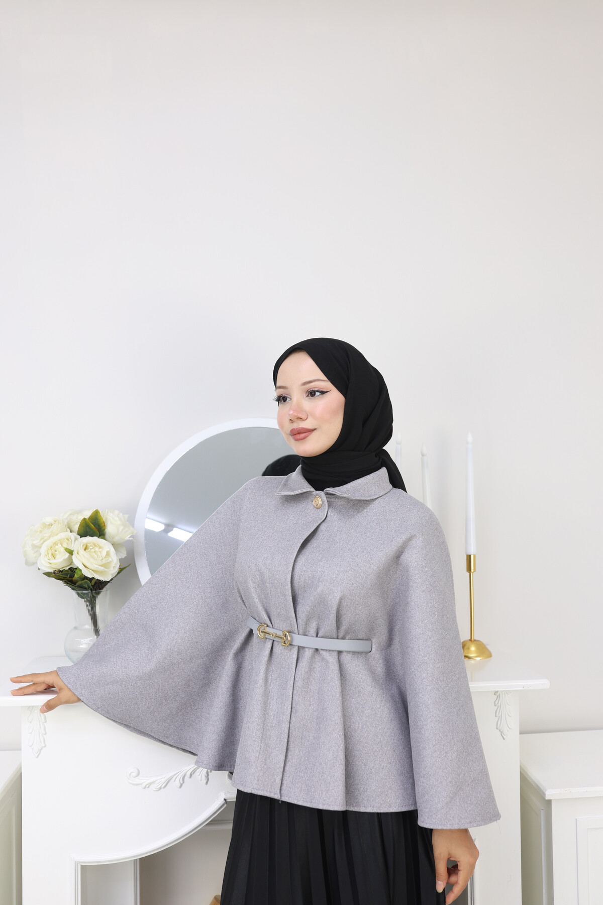 KISA  KEMERLİ PANÇO -FÜME