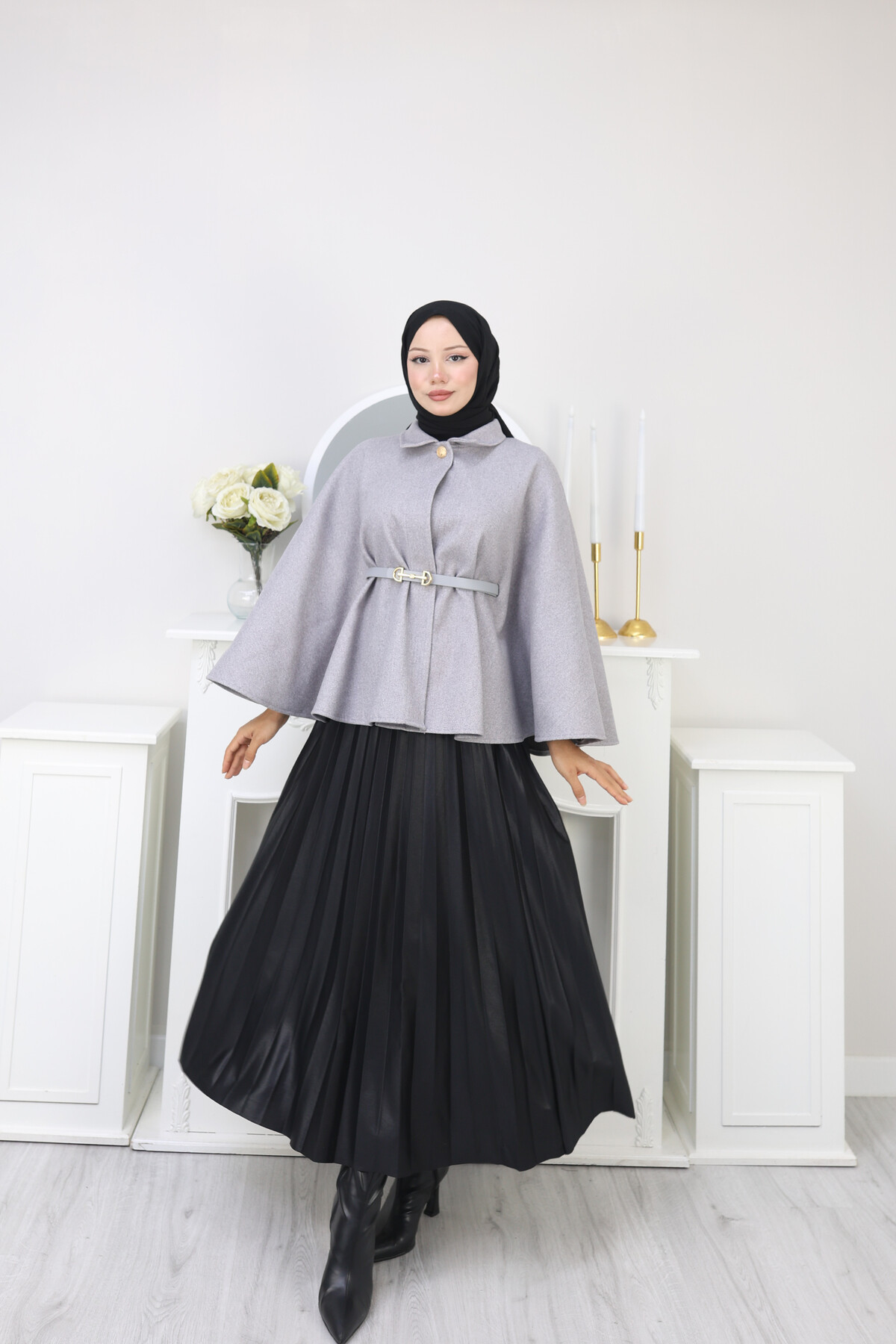 KISA  KEMERLİ PANÇO -FÜME