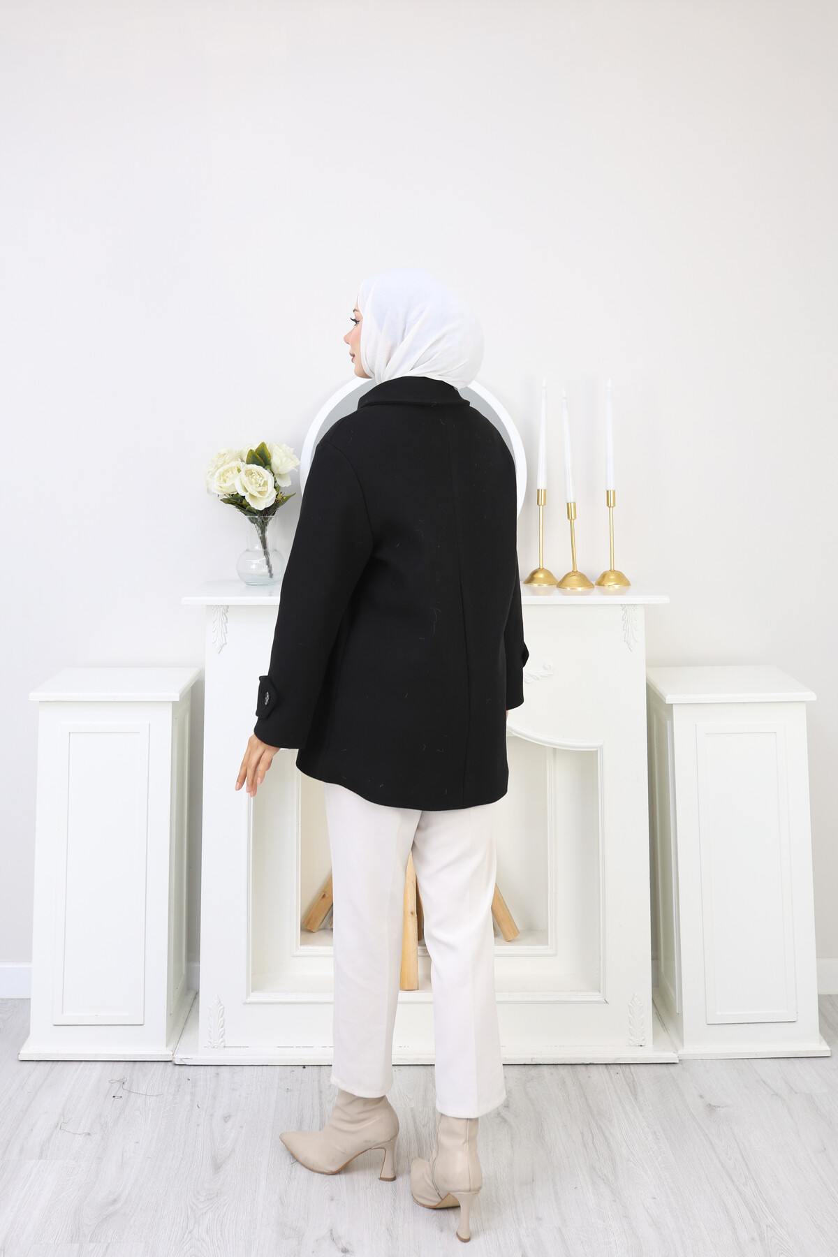 KRMT KAŞE KISA CEKET -SİYAH