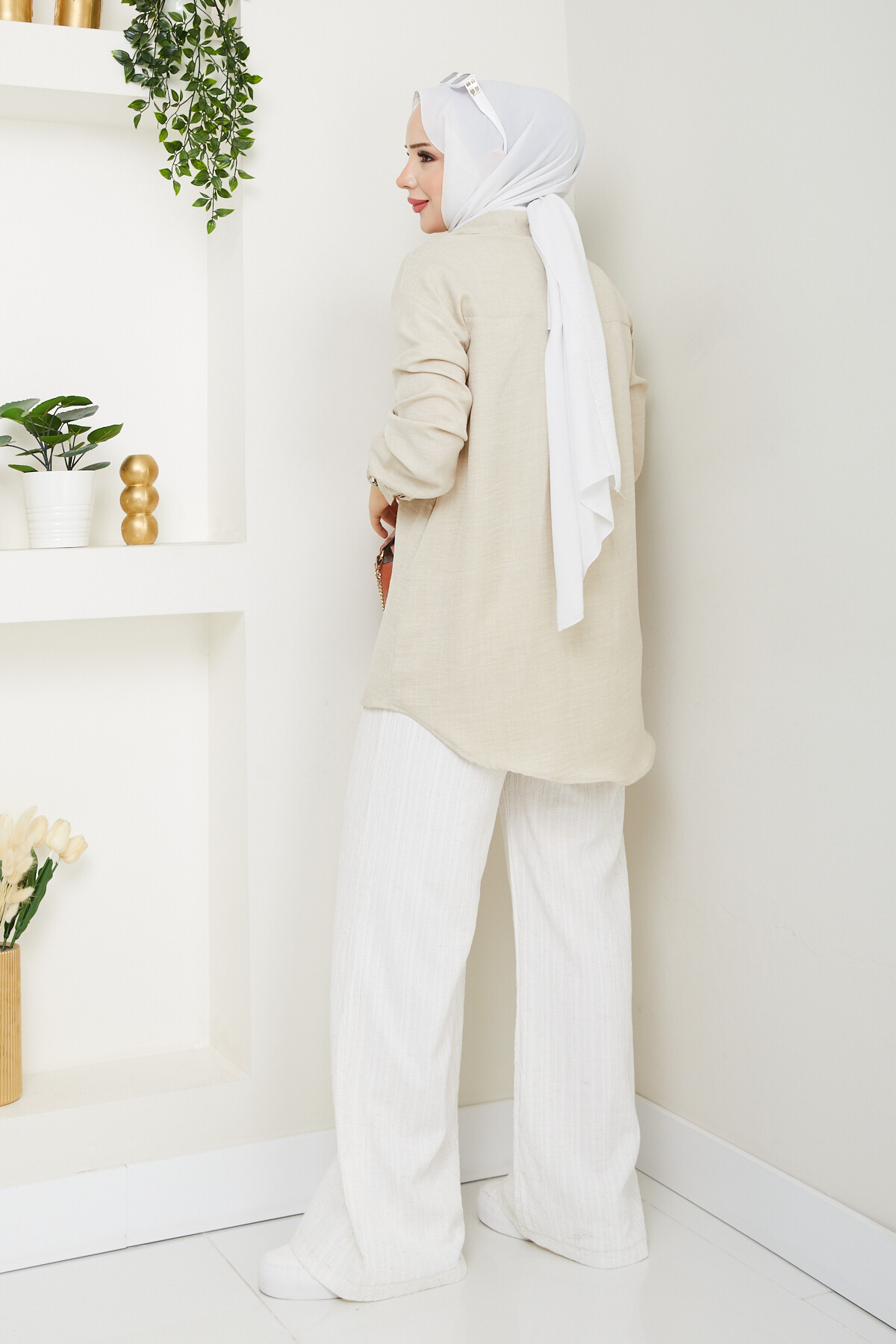 KRMT KIRIŞIK KETEN GÖMLEK-TAŞ