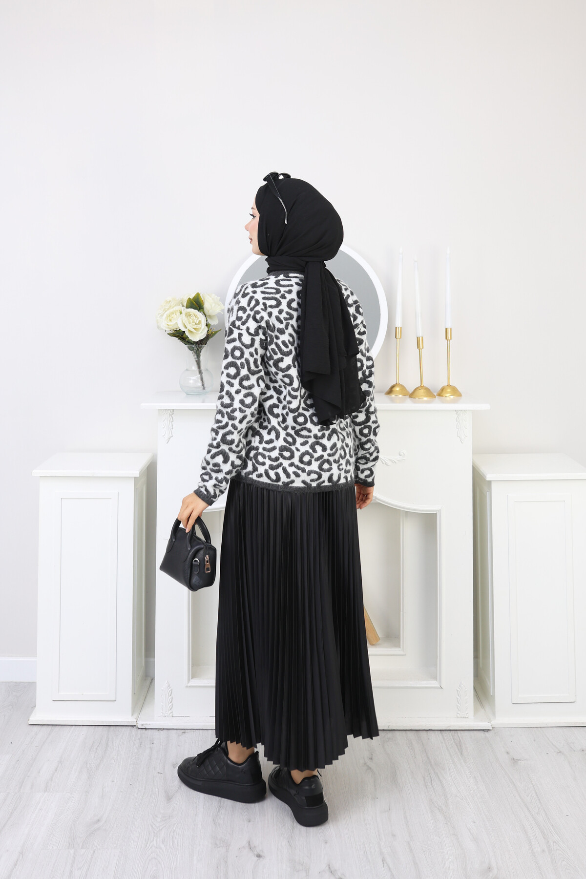 LEOPAR DESEN KOMBİN -FÜME