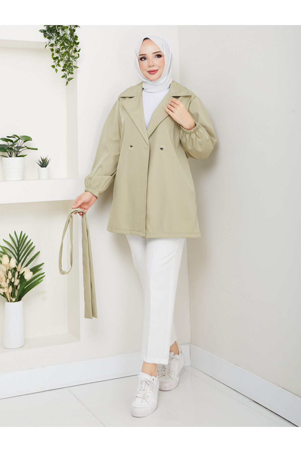 MY ARABOY TRENÇKOT-AÇIK YEŞİL