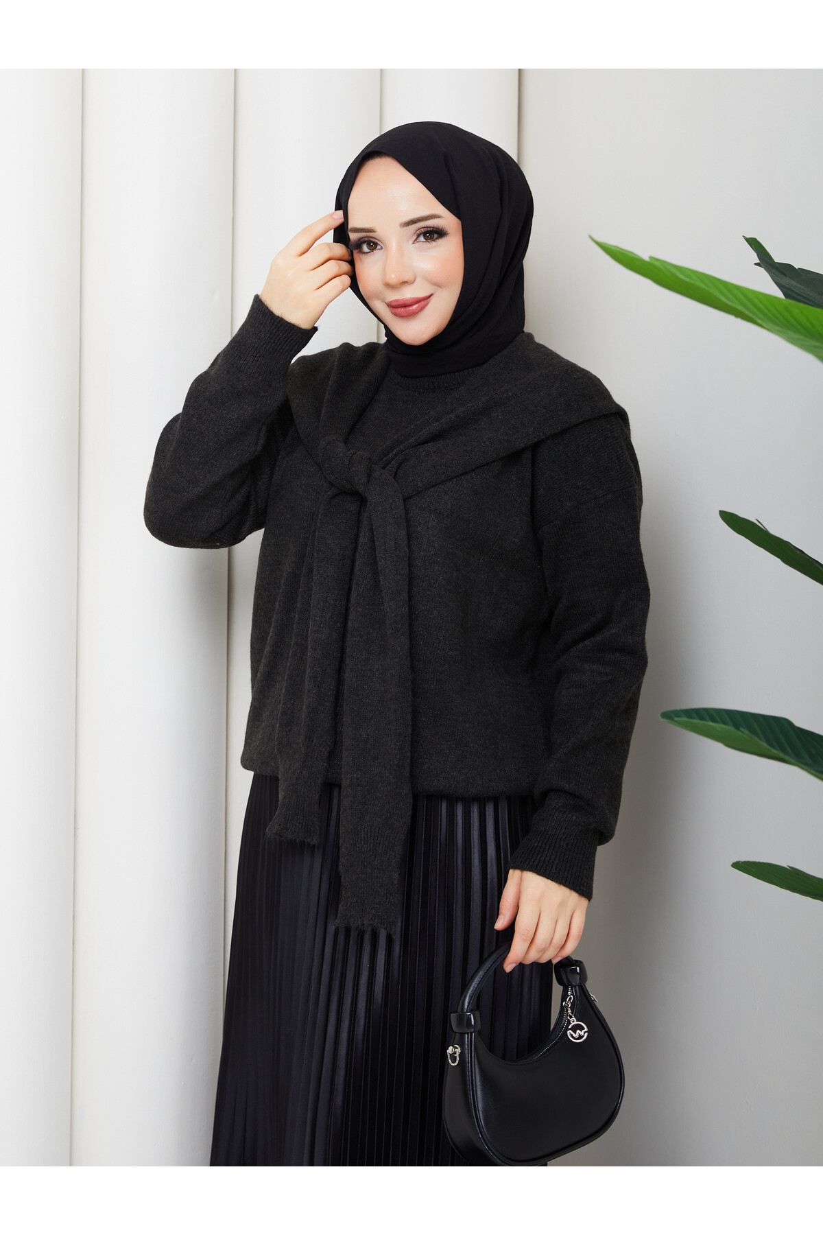 OMUZ ŞAL DETAY  KAZAK -FÜME