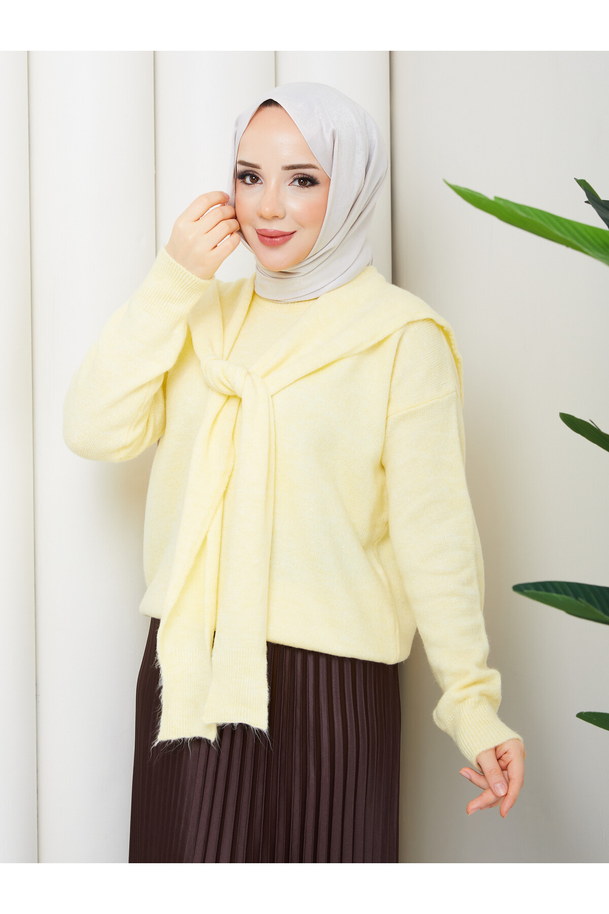 OMUZ ŞAL DETAY  KAZAK -SARI