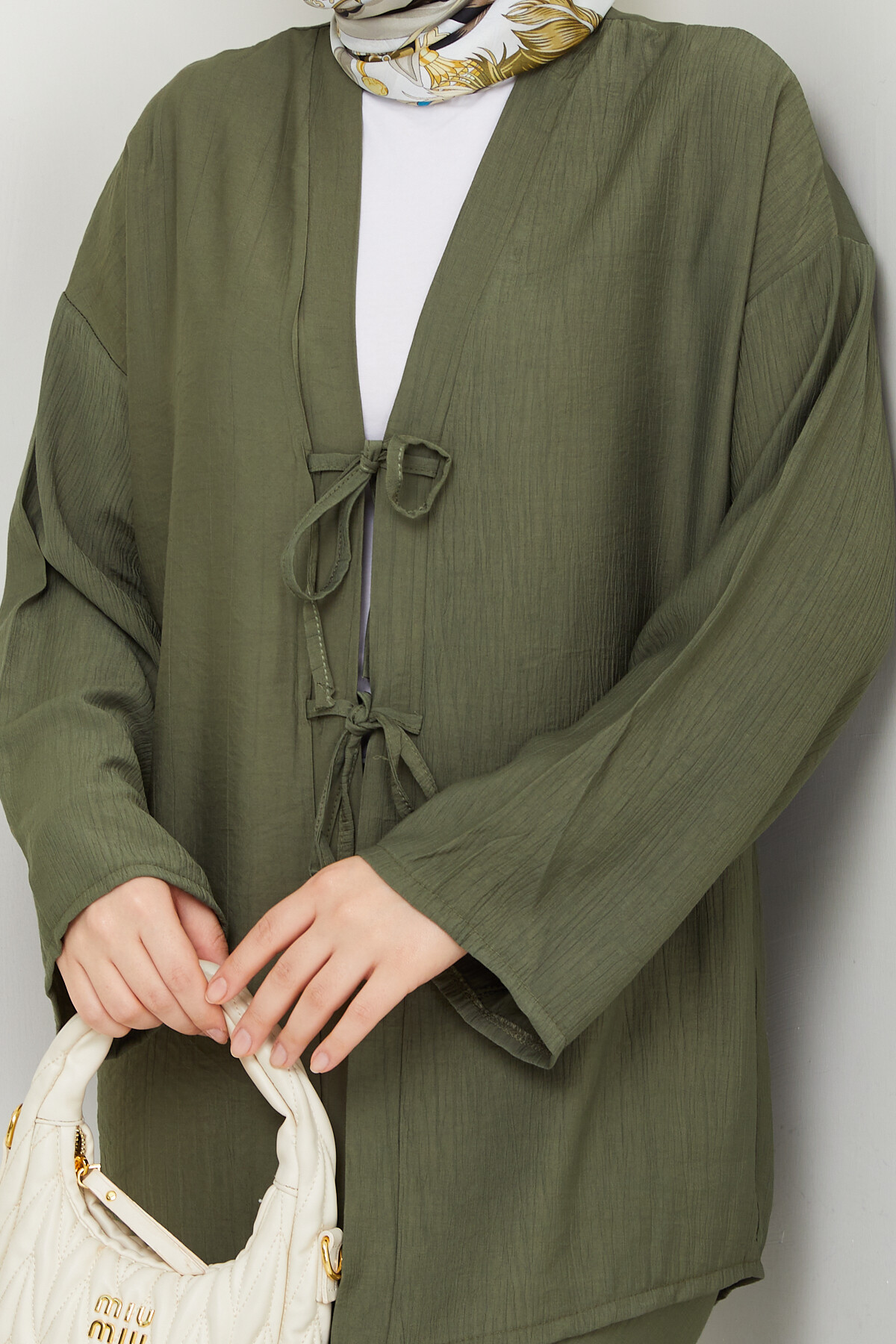 ÖN BAĞLAMALI PANTOLON TAKIM-HAKİ