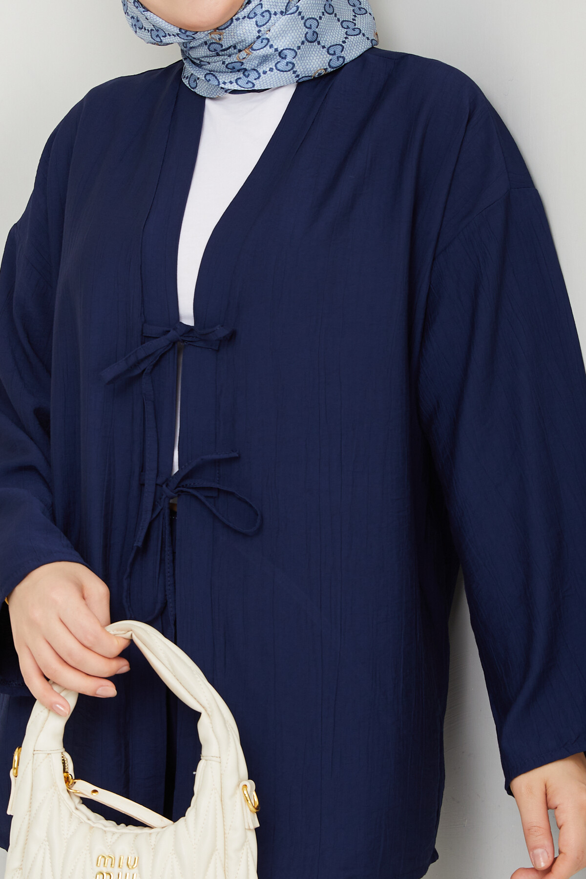 ÖN BAĞLAMALI PANTOLON TAKIM-LACİVERT