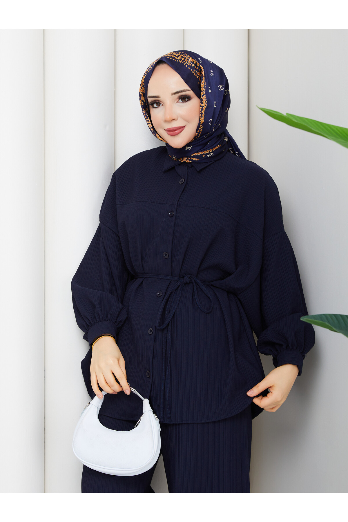 ÖNÜ PERVAZLI HELENA TAKIM - LACİVERT