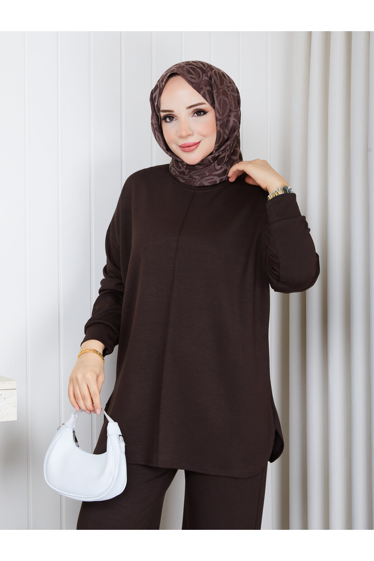 Oval Kesim Oysho Kumaş İkili Takım – Acıkahveb