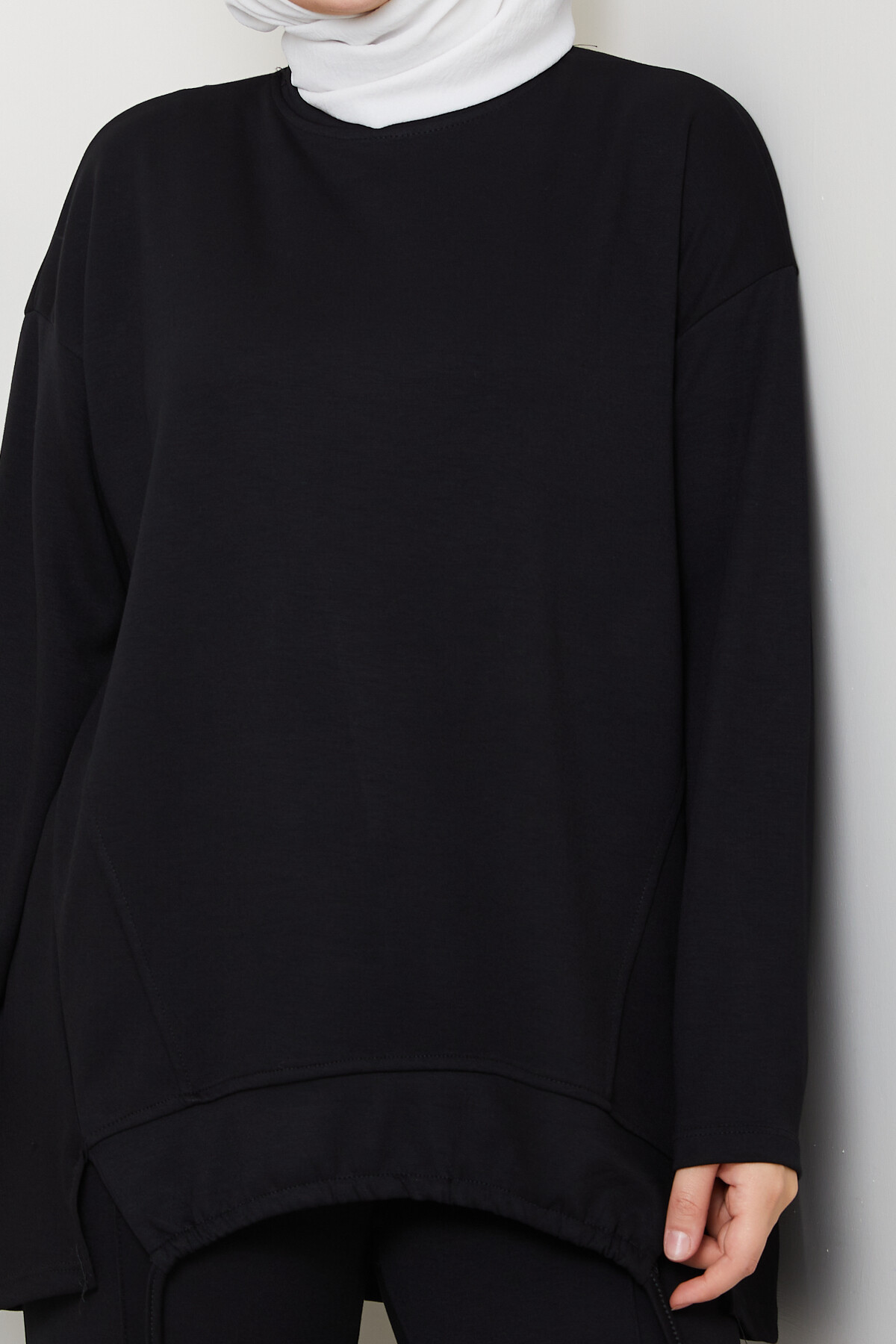 Oysho Biyeli Asimetrik Salaş Takım Siyah