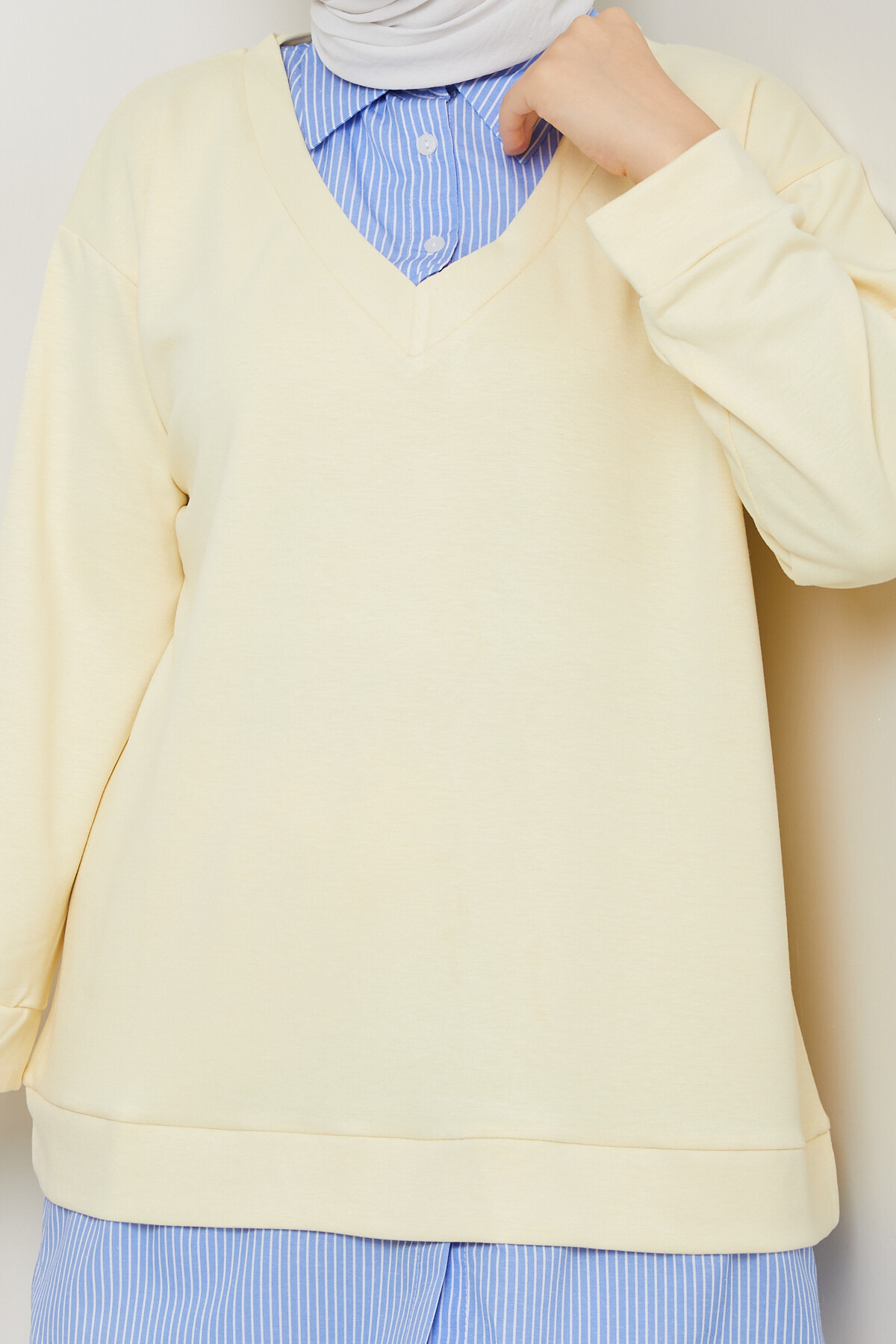 Oysho Gömlek Yaka Tunik Sarı