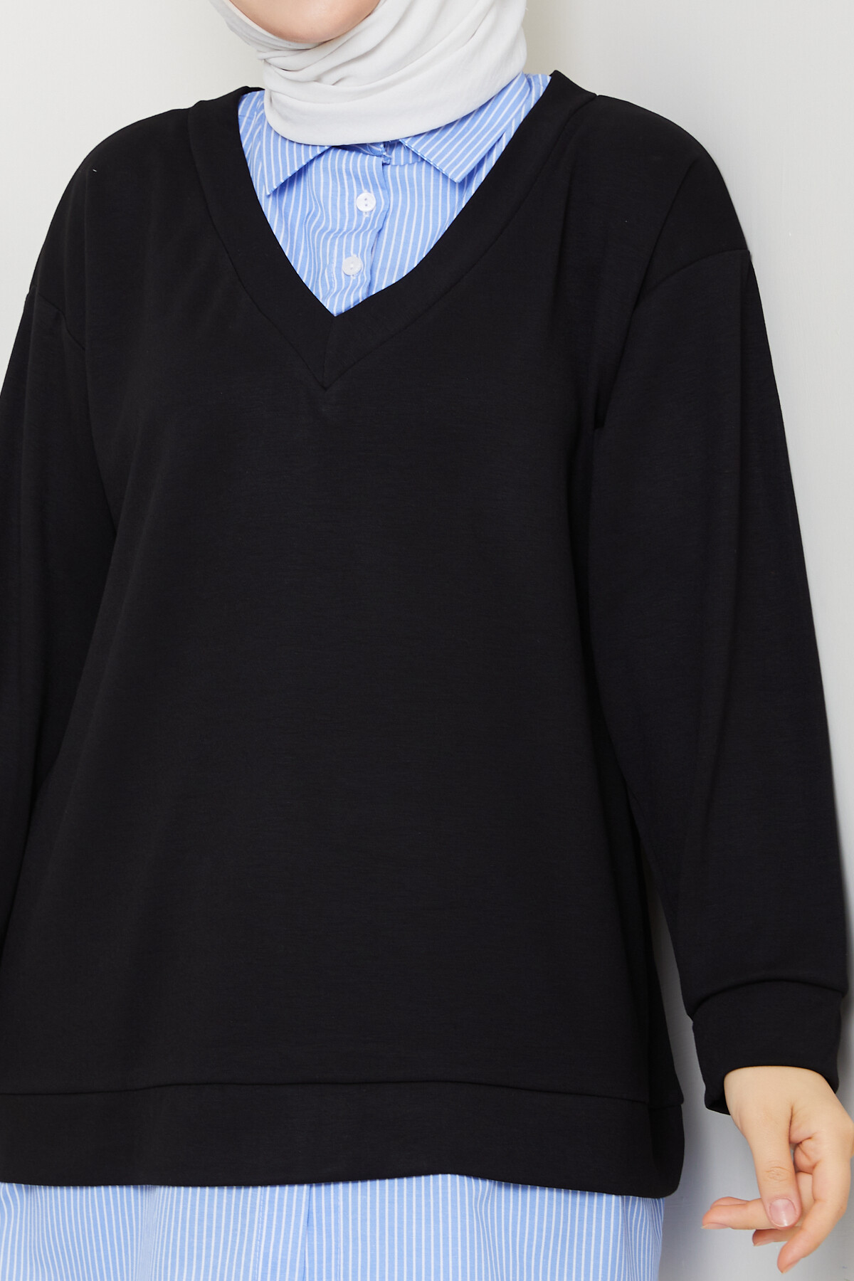 Oysho Gömlek Yaka Tunik Siyah