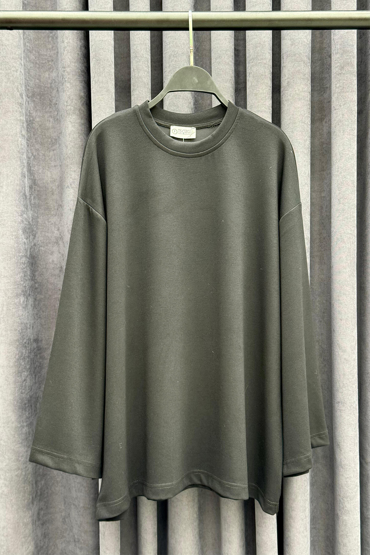 Oysho Kolları Salaş Penye Tunik Siyah